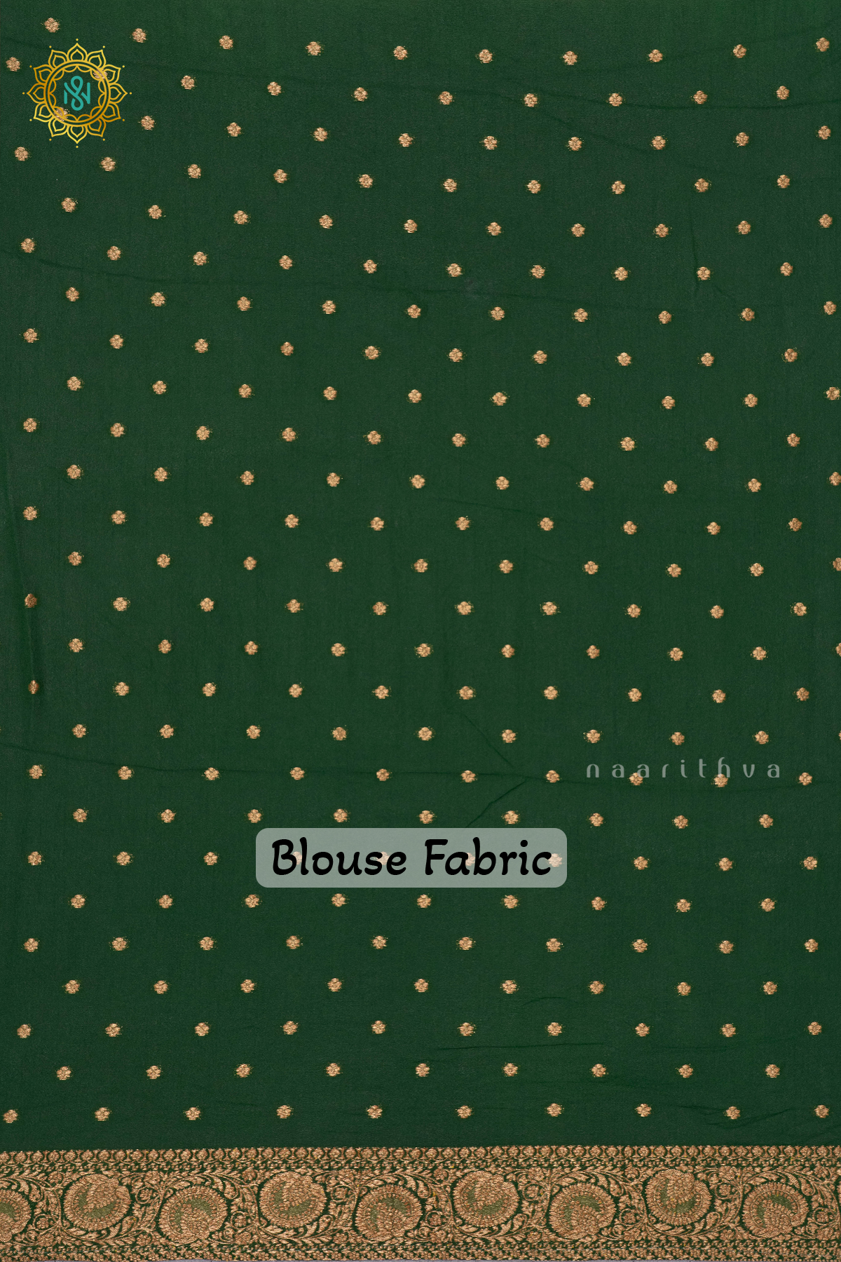 RED WITH GREEN -  SEMI GEORGETTE