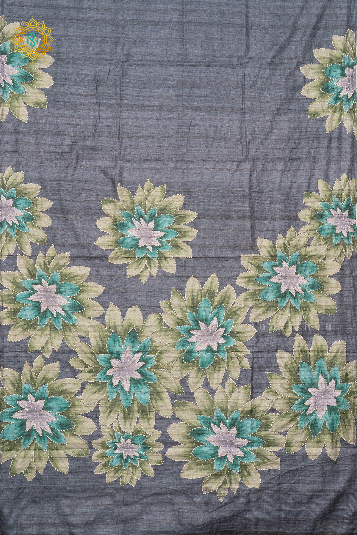 GREY - KOTHA TUSSAR WITH KATHA WORK