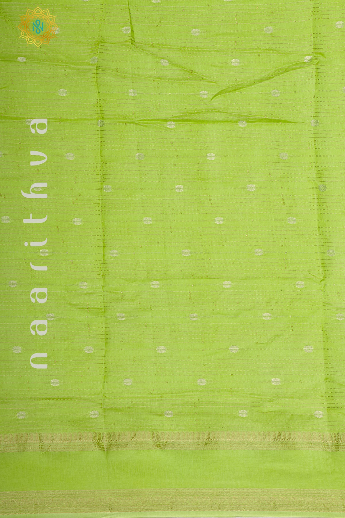 PARROT GREEN WITH GREEN - DOLA SILK