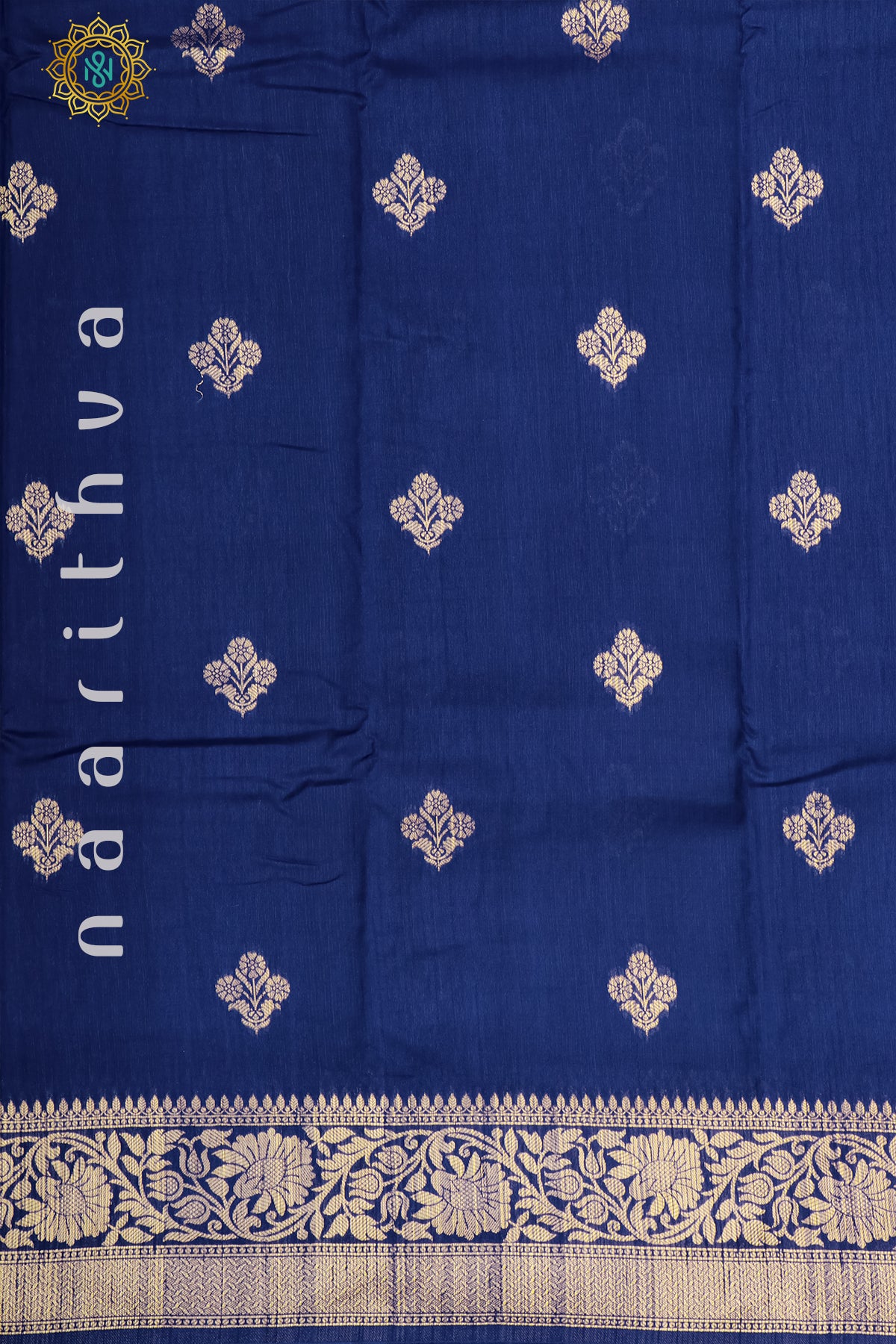 BLUE - SEMI RAW SILK