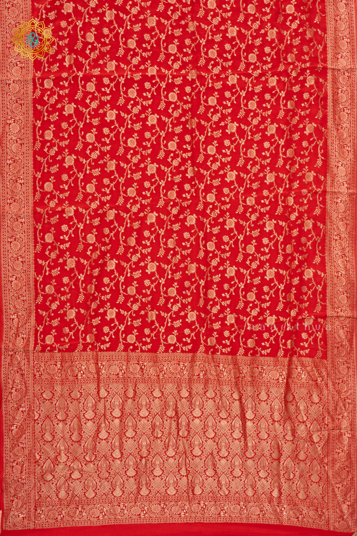 RED - SEMI BANARASI CREPE