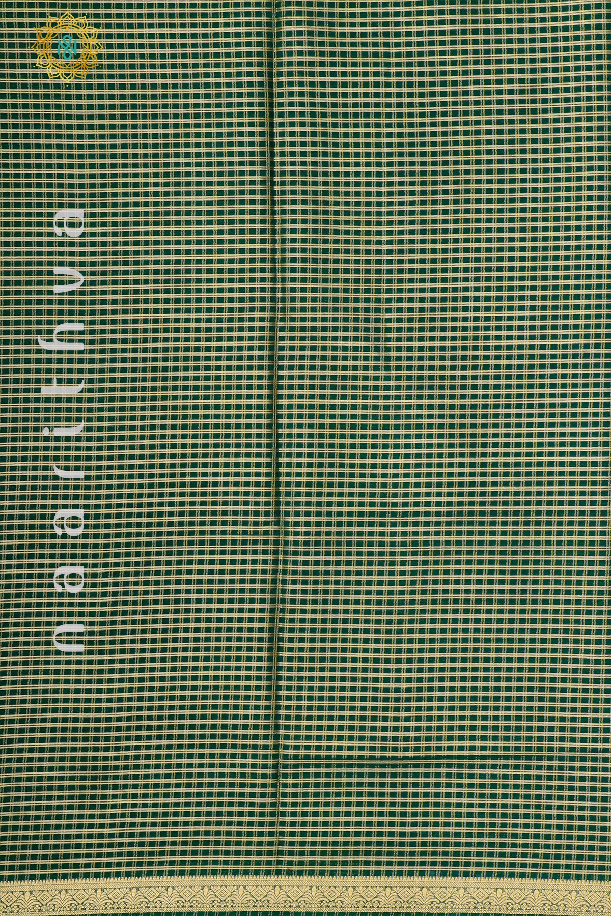 BOTTLE GREEN - SEMI MYSORE CREPE SILK