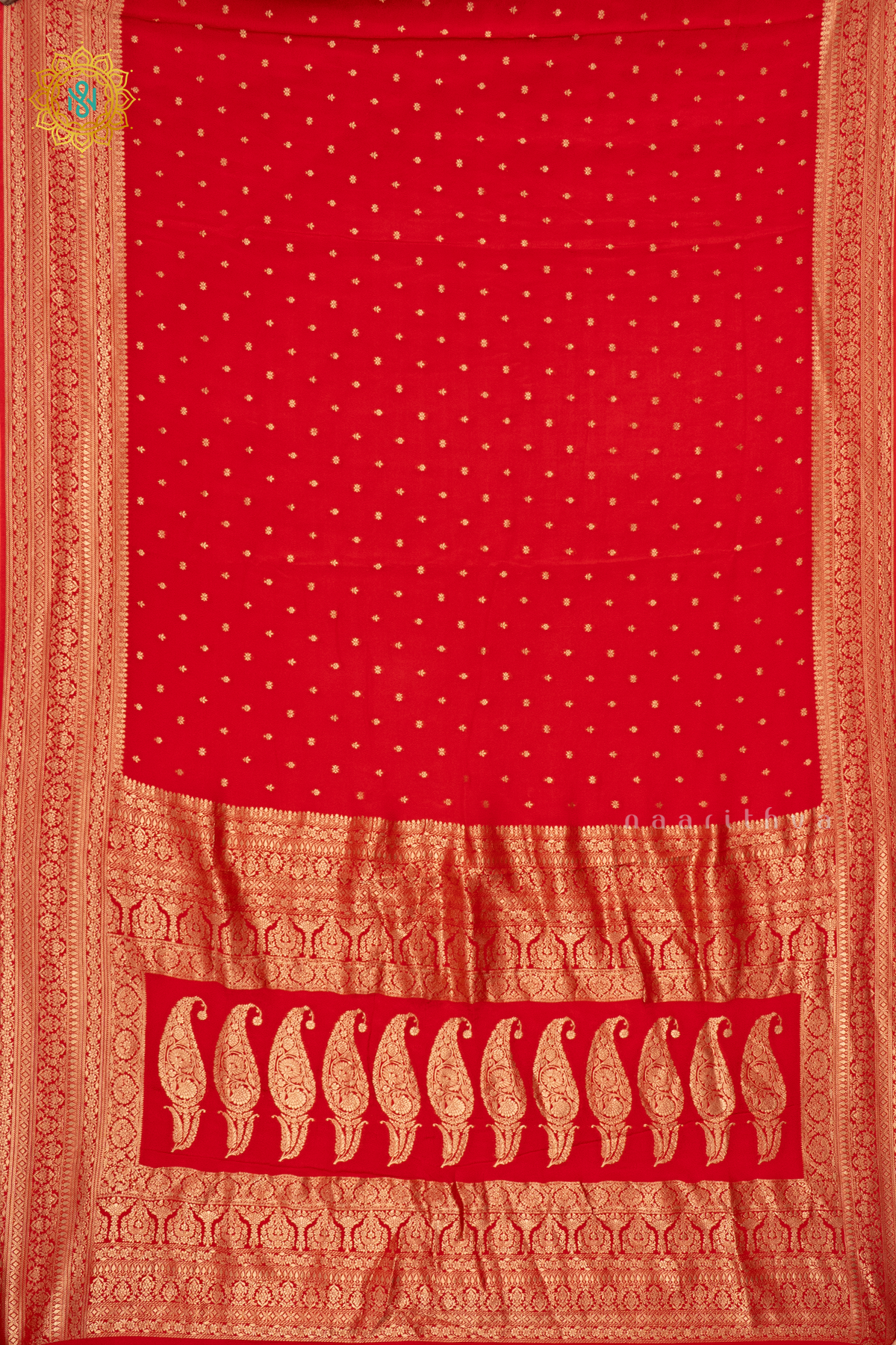 RED - SEMI BANARASI CREPE