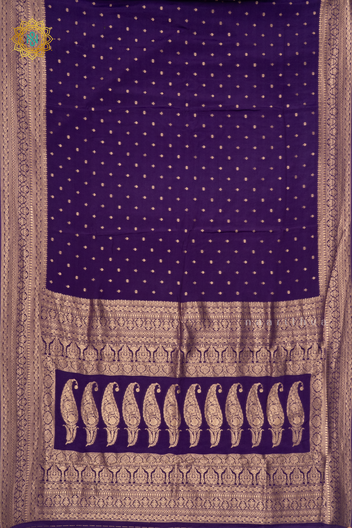 PURPLE - SEMI BANARASI CREPE