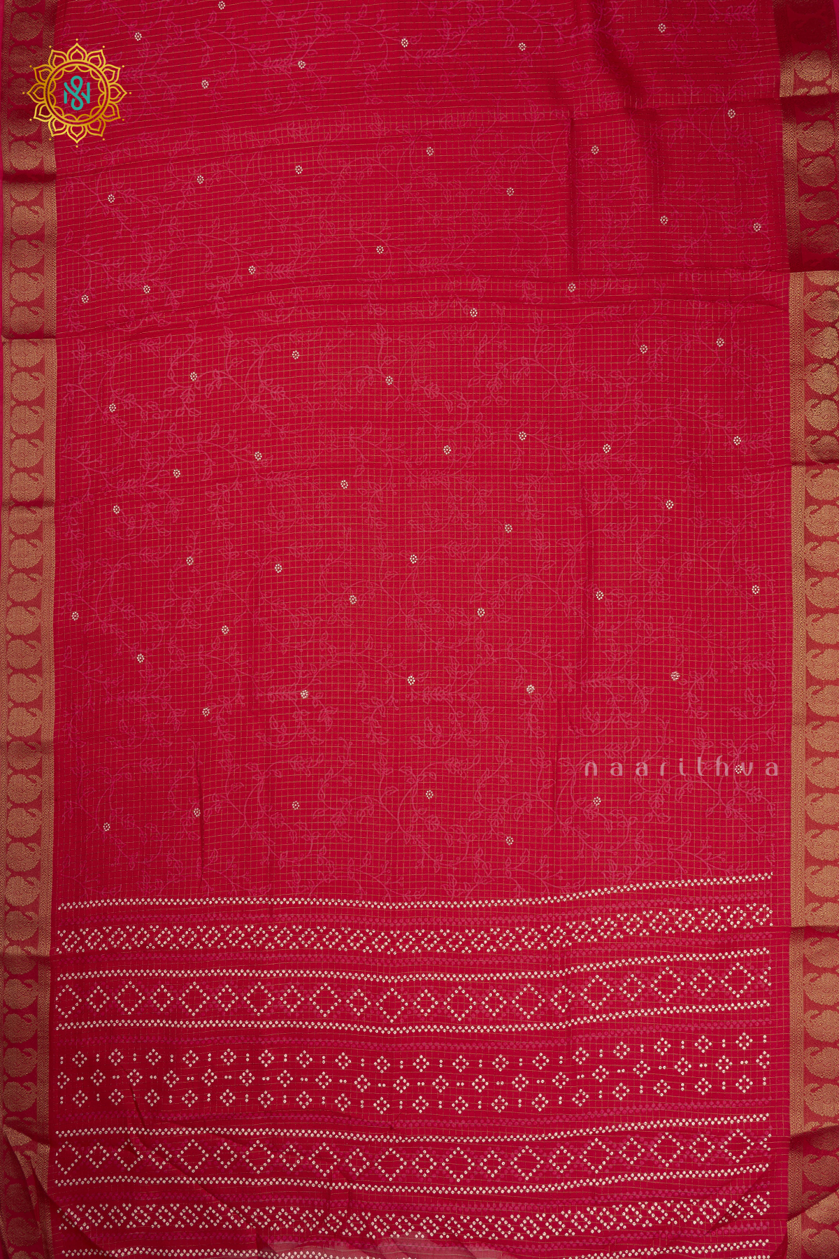 PINKISH RED - SEMI GEORGETTE