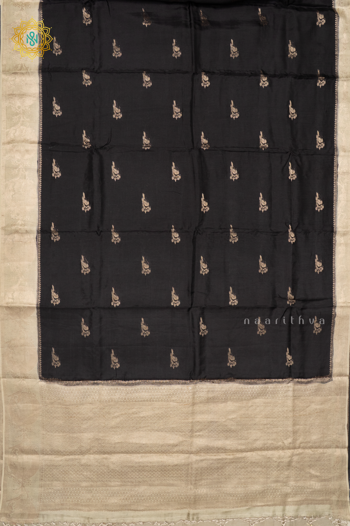 BLACK WITH OFF WHITE - DOLA SILK