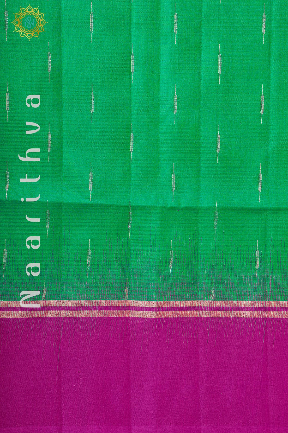 GREEN WITH PINK - PURE KANJIVARAM SOFT SILK