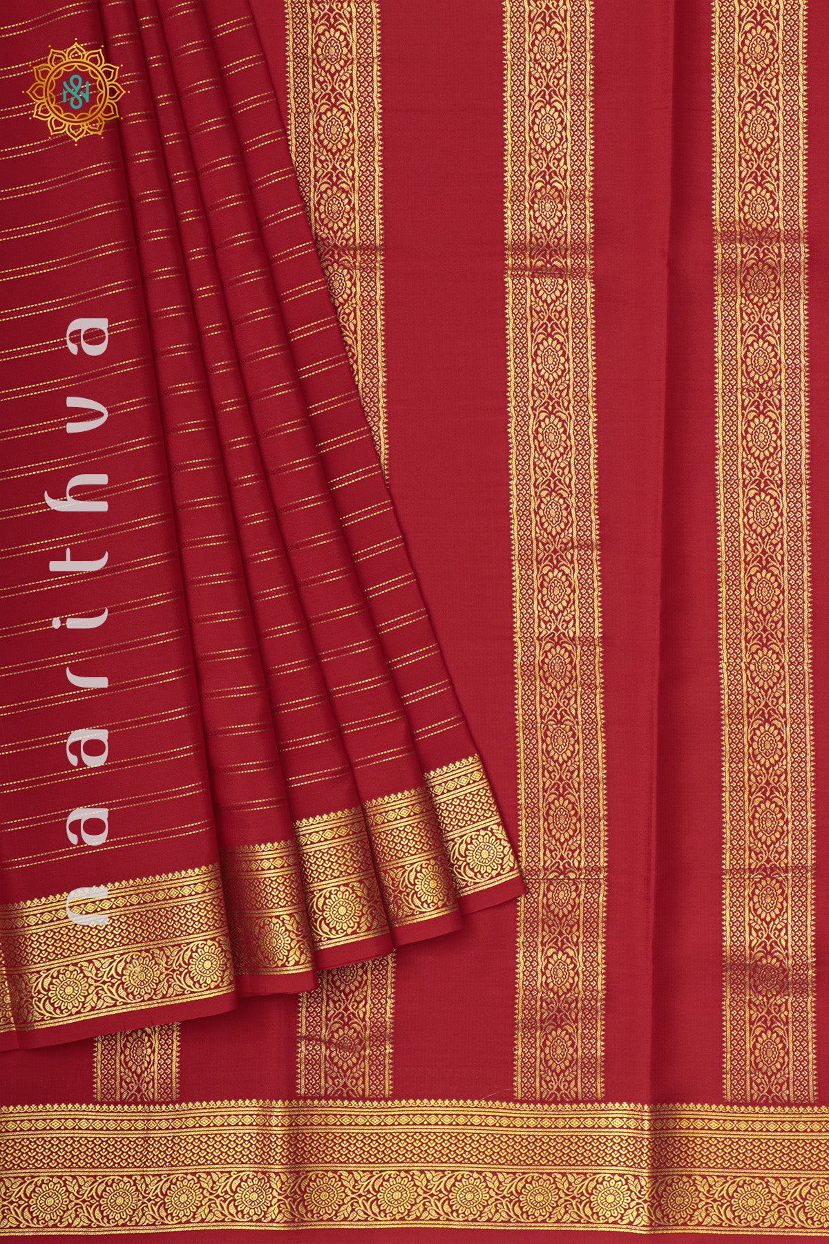 RED - PURE MYSORE CREPE SILK