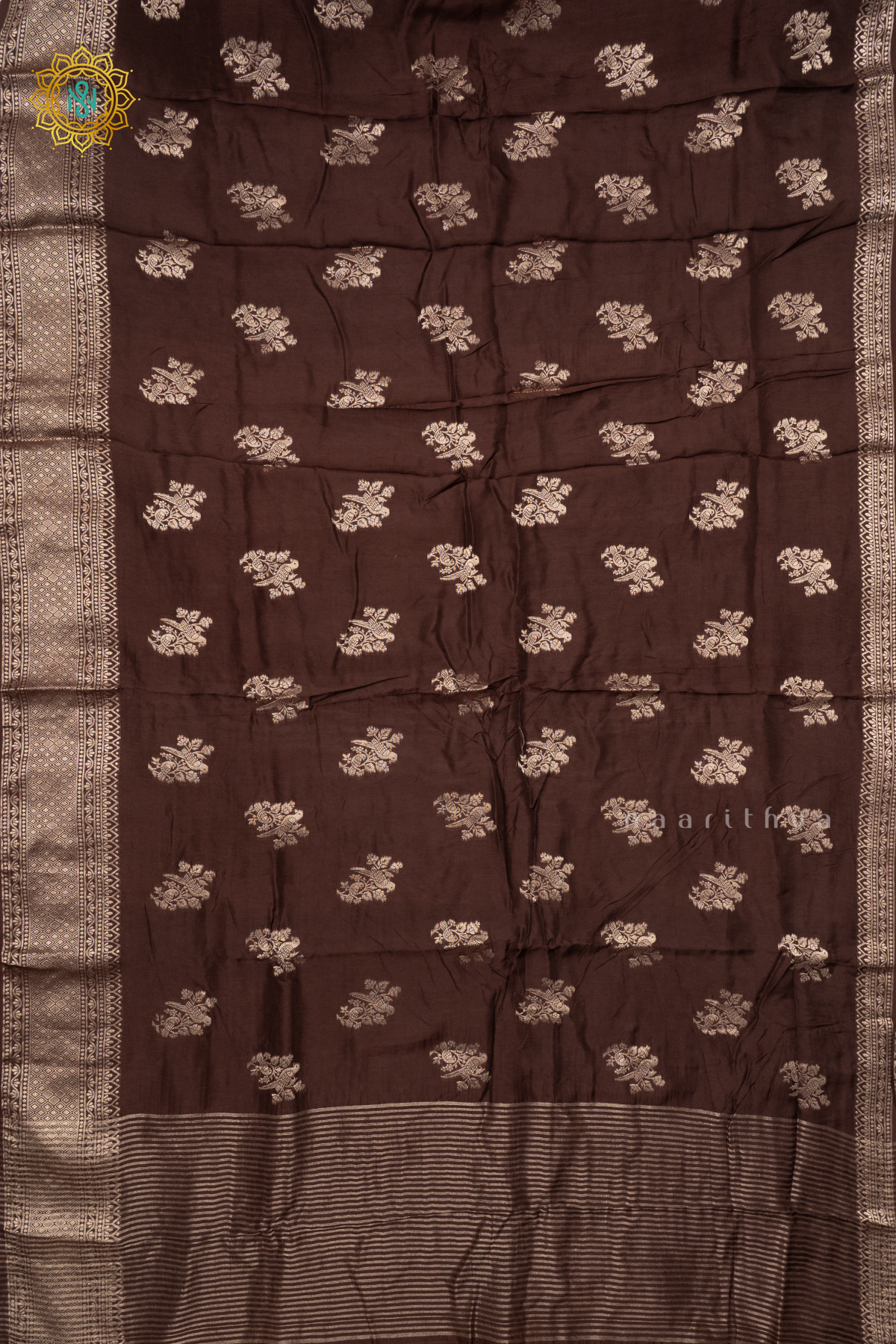 BROWN WITH YELLOW - DOLA SILK