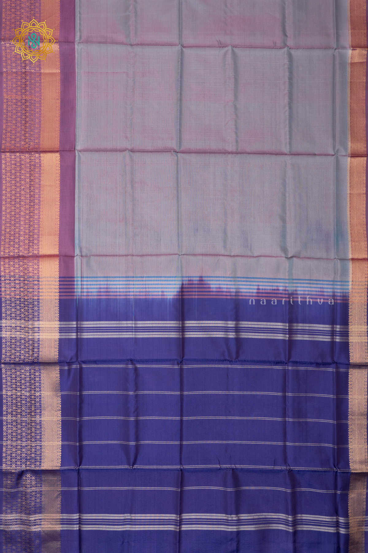 DUAL SHADE OF BLUE WITH BLUE - BANANA PITH