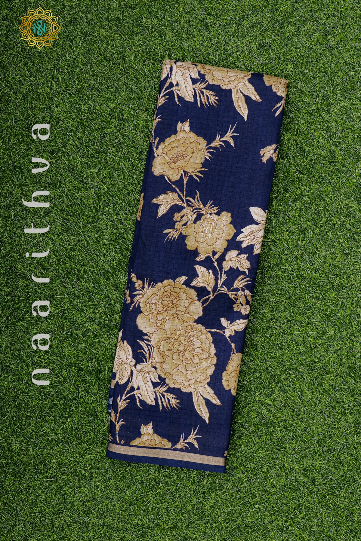 NAVY BLUE - SEMI TUSSAR SILK