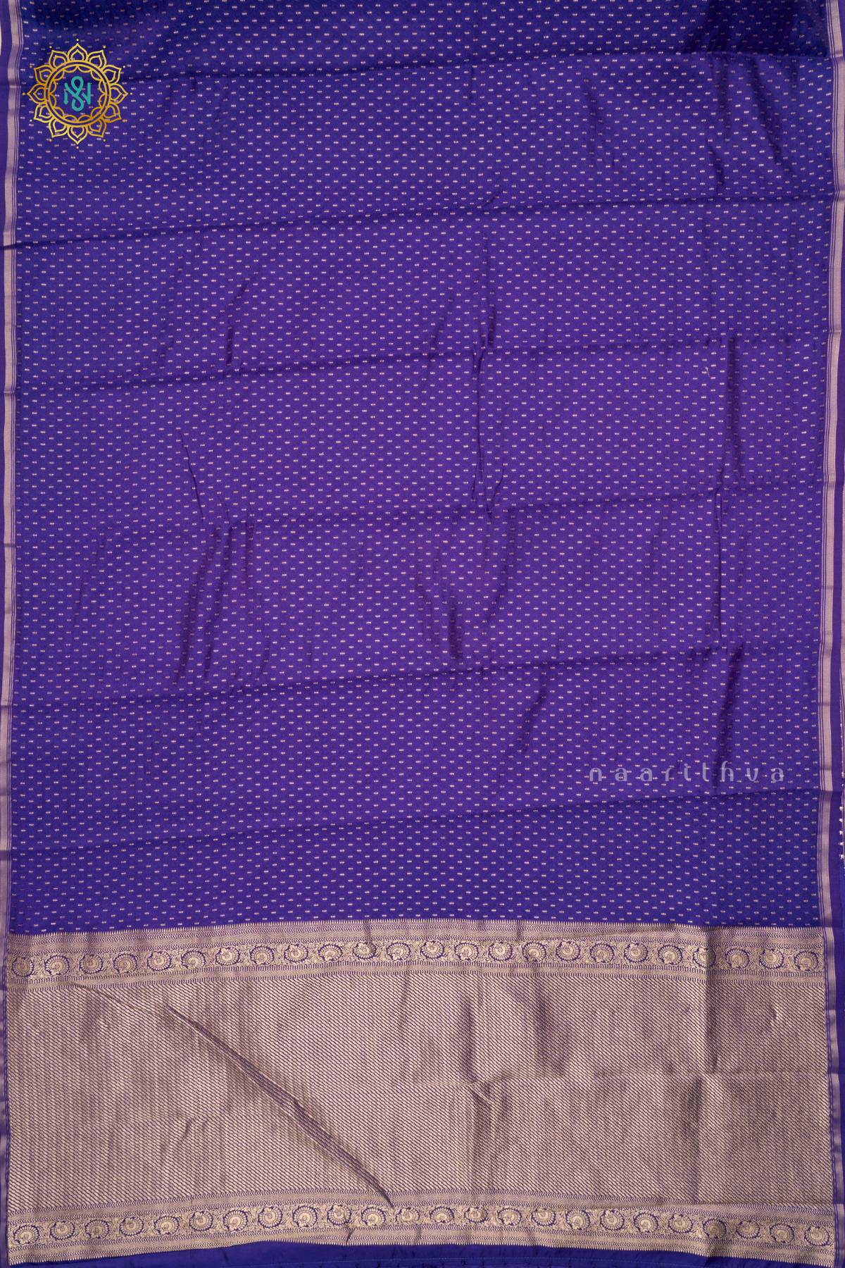 PURPLE WITH YELLOW - SEMI SILK