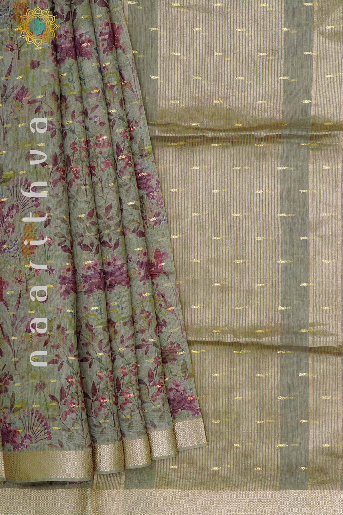 GREEN - CHANDERI SILK COTTON