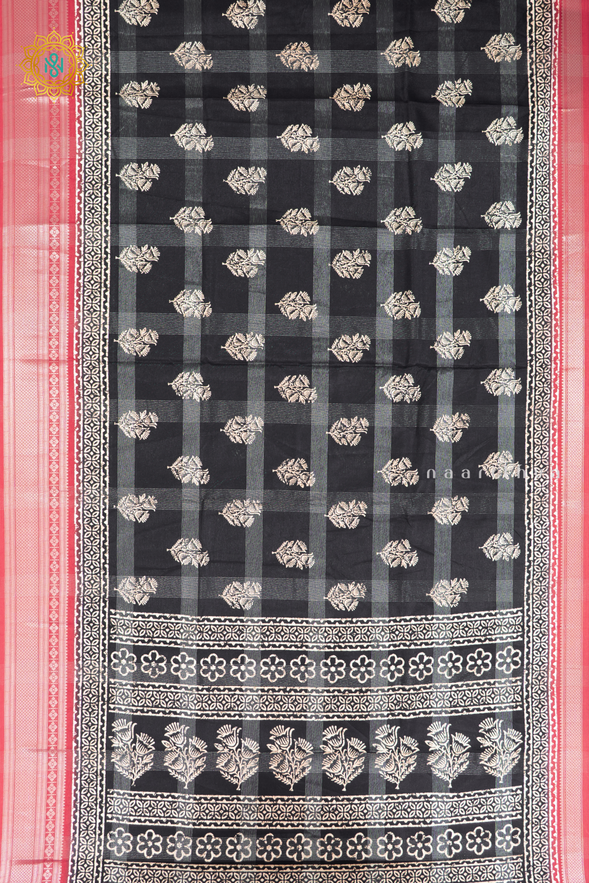 BLACK WITH RED - DOLA SILK