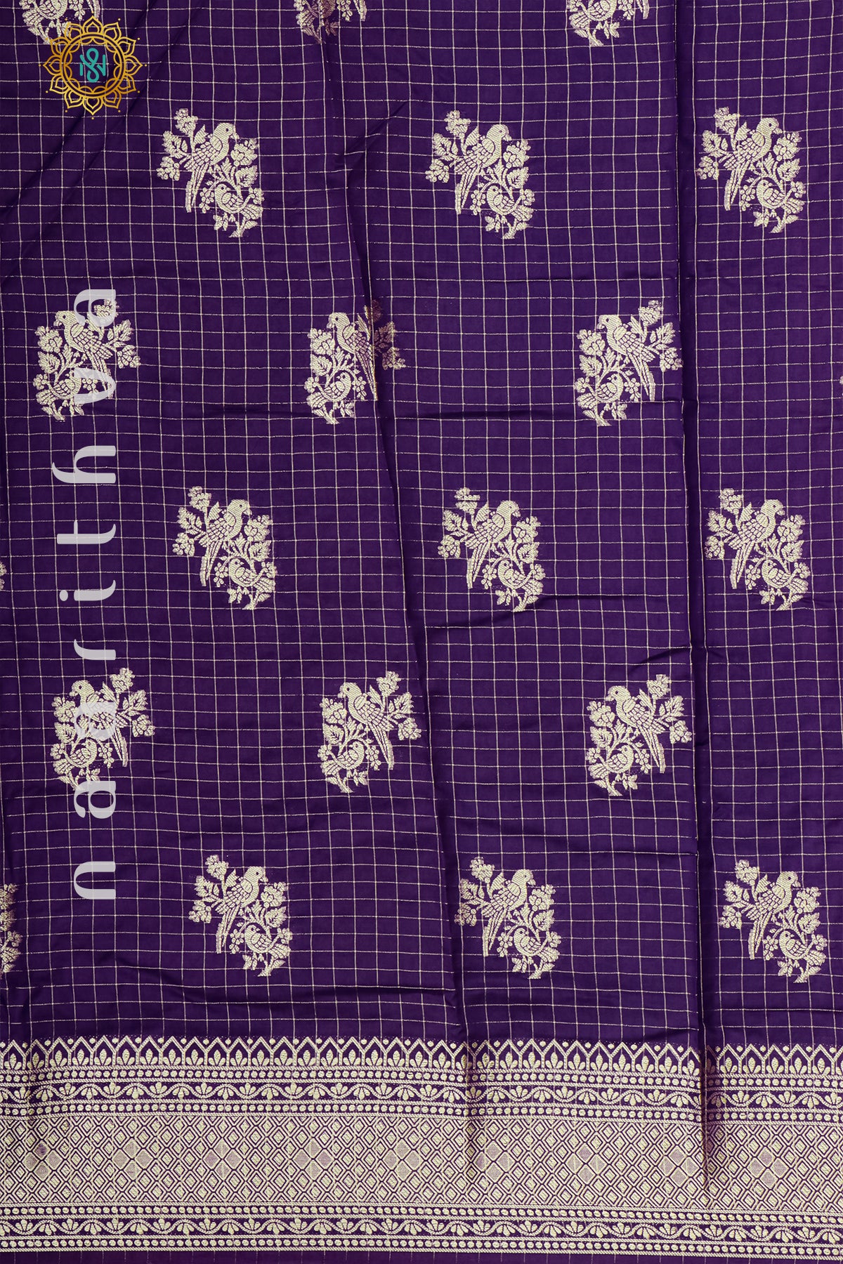 PURPLE WITH YELLOW - DOLA SILK