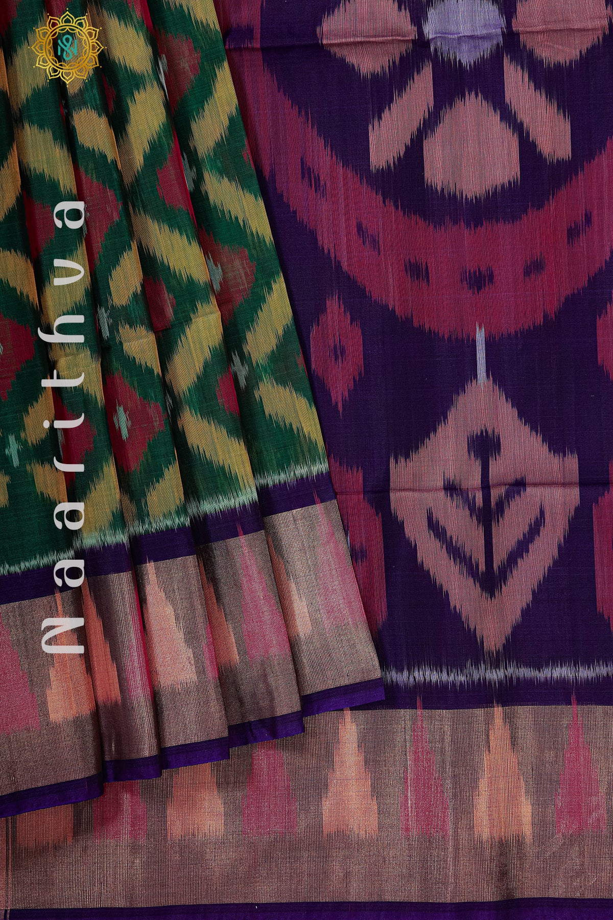 GREEN WITH PURPLE - IKAT SICO