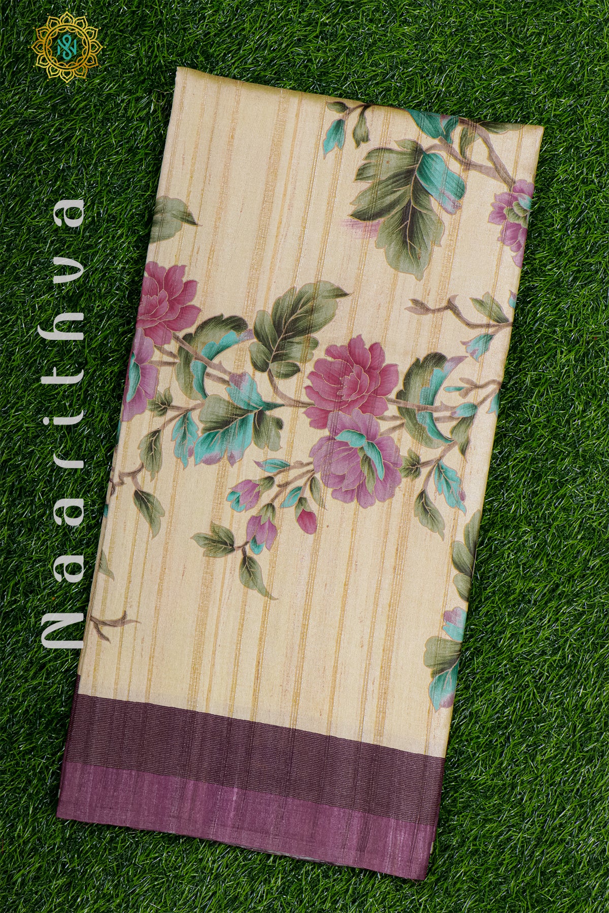 BEIGE WITH PINK - KOTHA TUSSAR