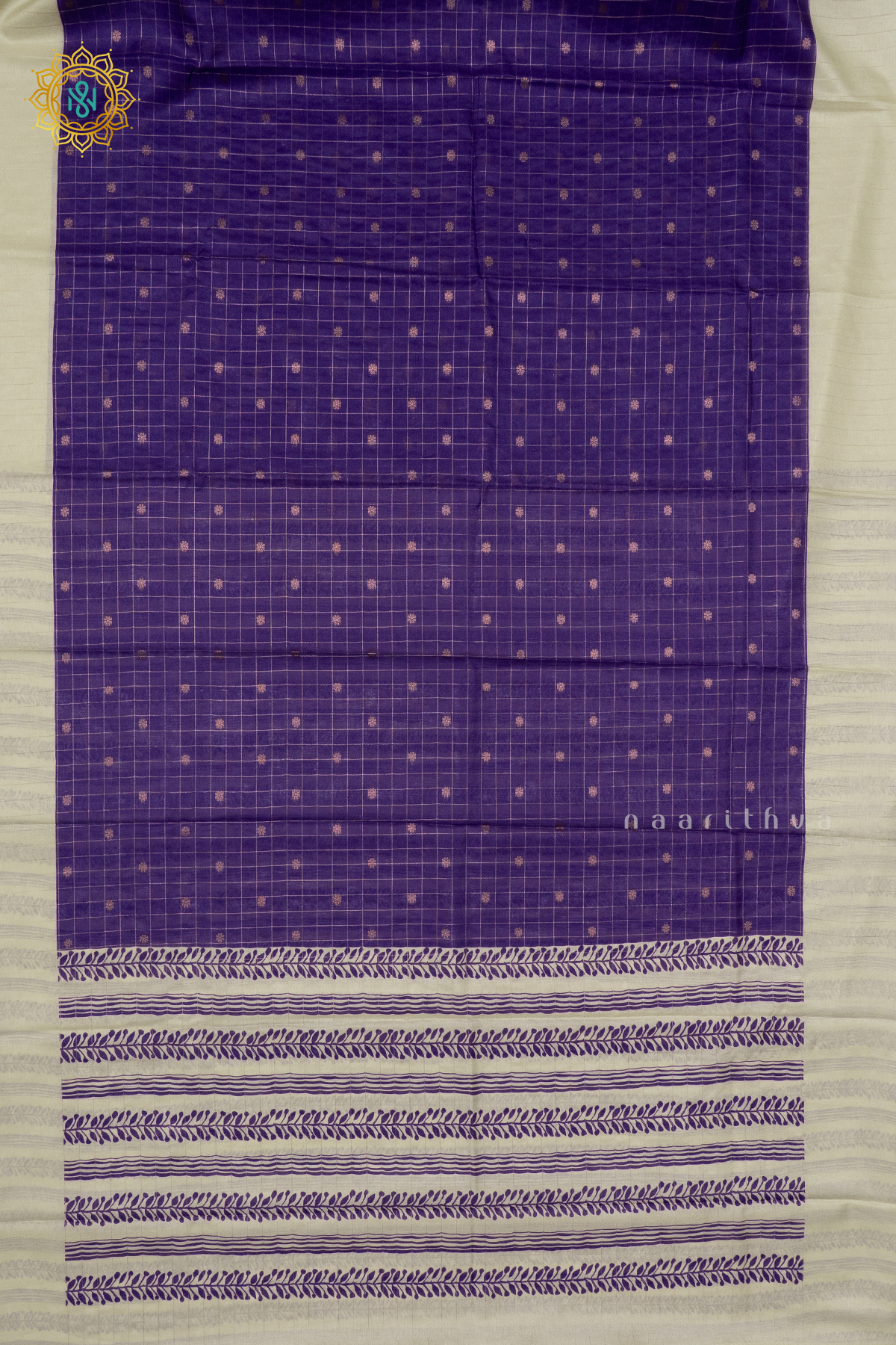 PURPLE WITH PISTA GREEN - SEMI TUSSAR