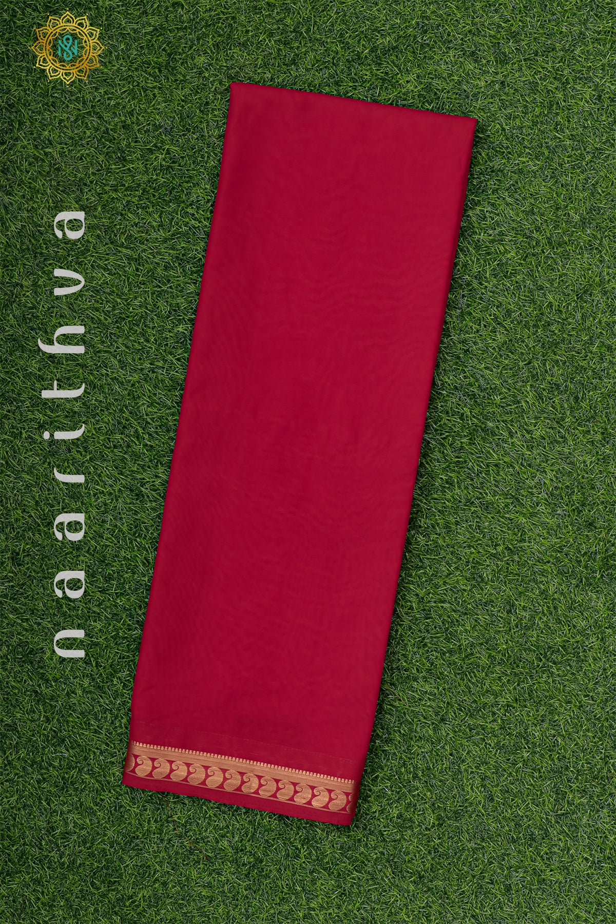 RED - SEMI MYSORE CREPE SILK