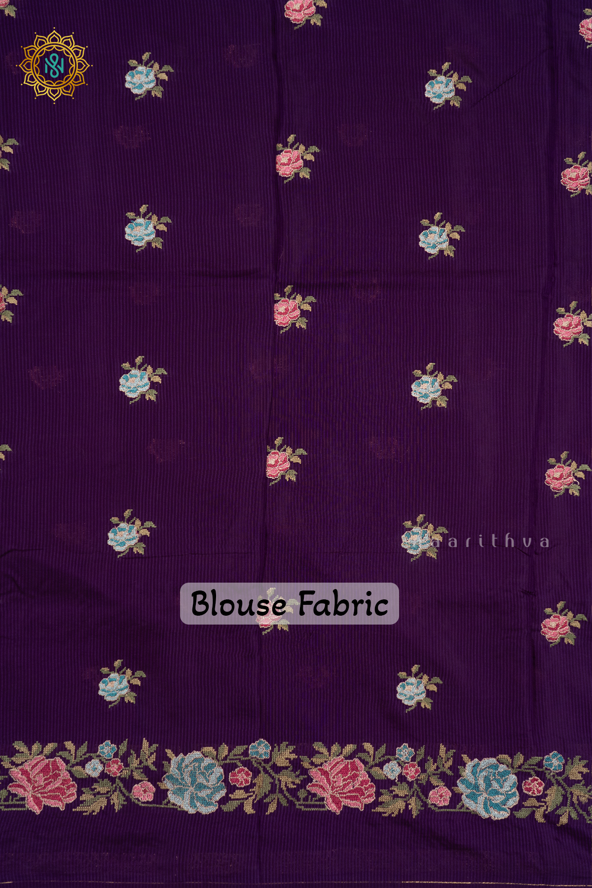 PURPLE - SEMI CREPE SILK WITH EMBROIDERY