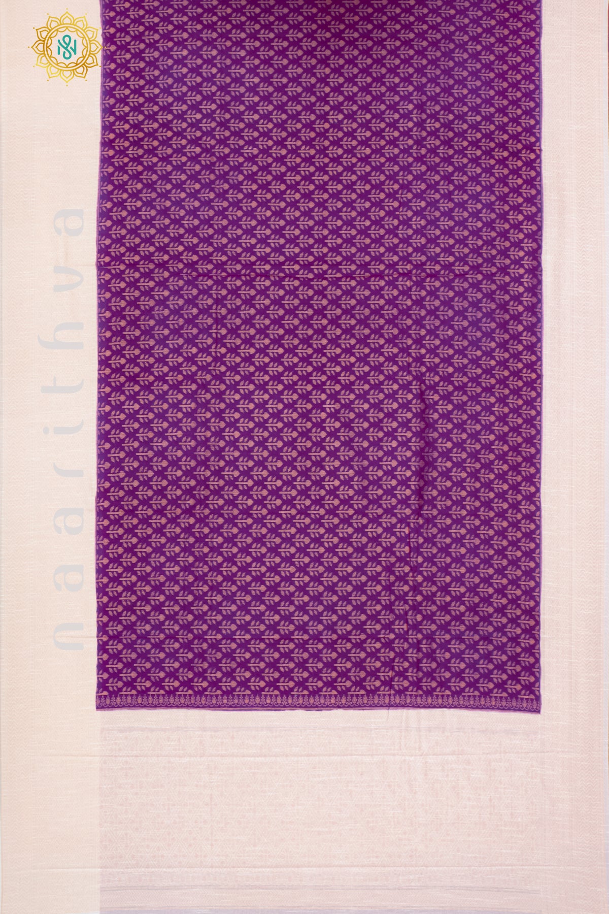 MAGENTA WITH OFF WHITE - JUTE COTTON