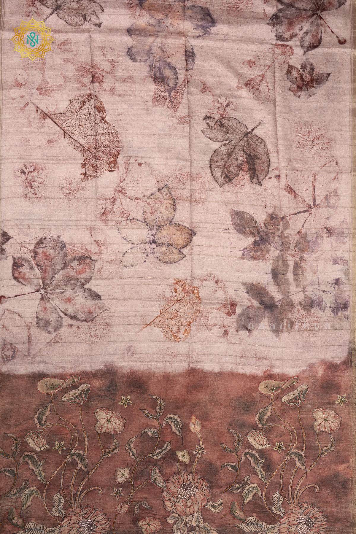 PEACHISH PINK WITH LIGHT BROWN - KOTHA TUSSAR SILK