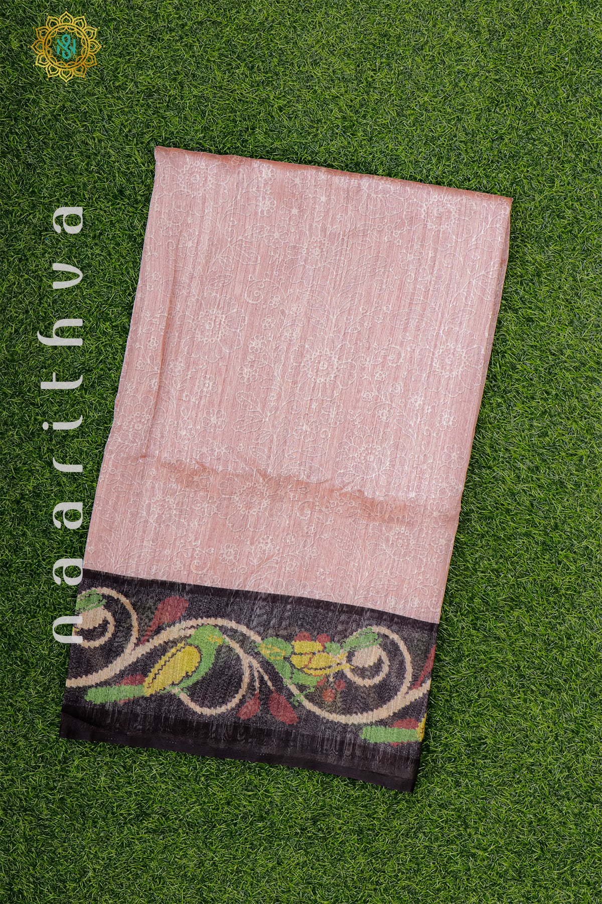 LIGHT PINK WITH BLACK - KOTHA TUSSAR