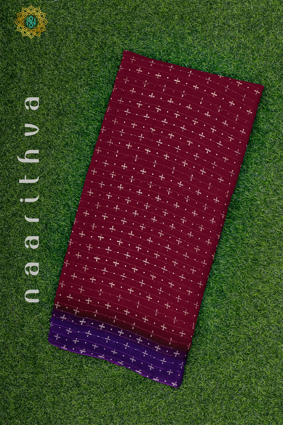 REDDISH PINK WITH PURPLE - SEMI GEORGETTE