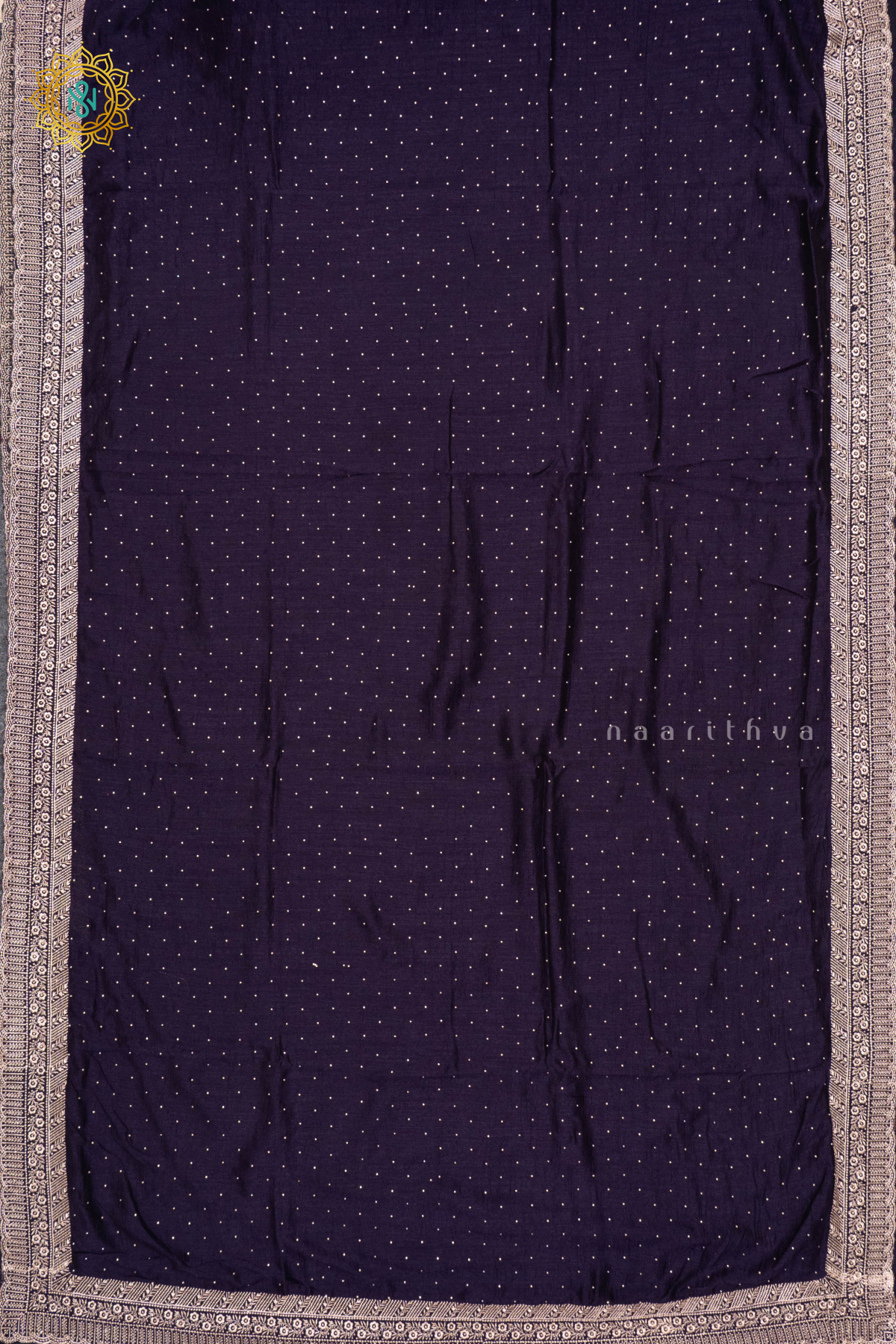 PURPLE WITH BOTTLE GREEN - PARTY WEAR TUSSAR GEORGETTE