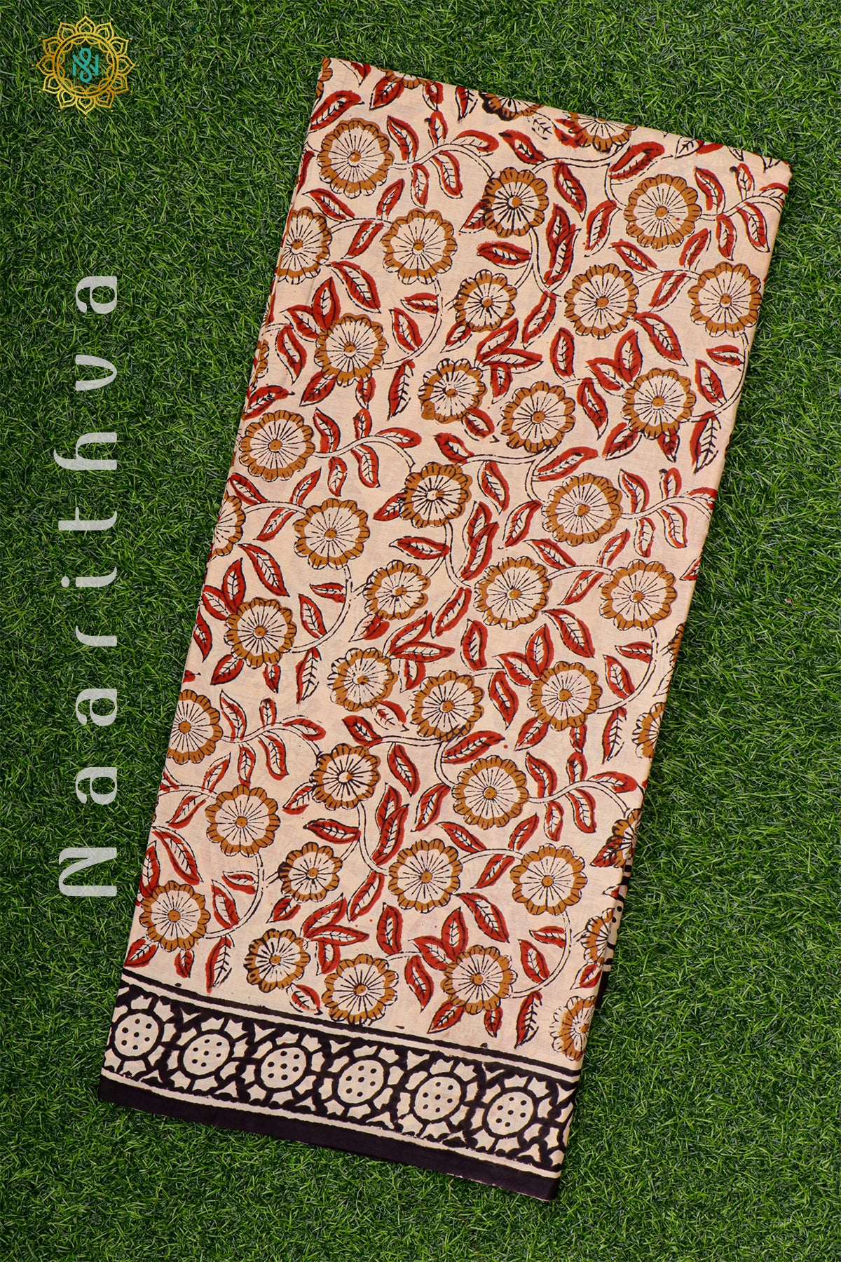 BEIGE WITH BLACK - MUL COTTON