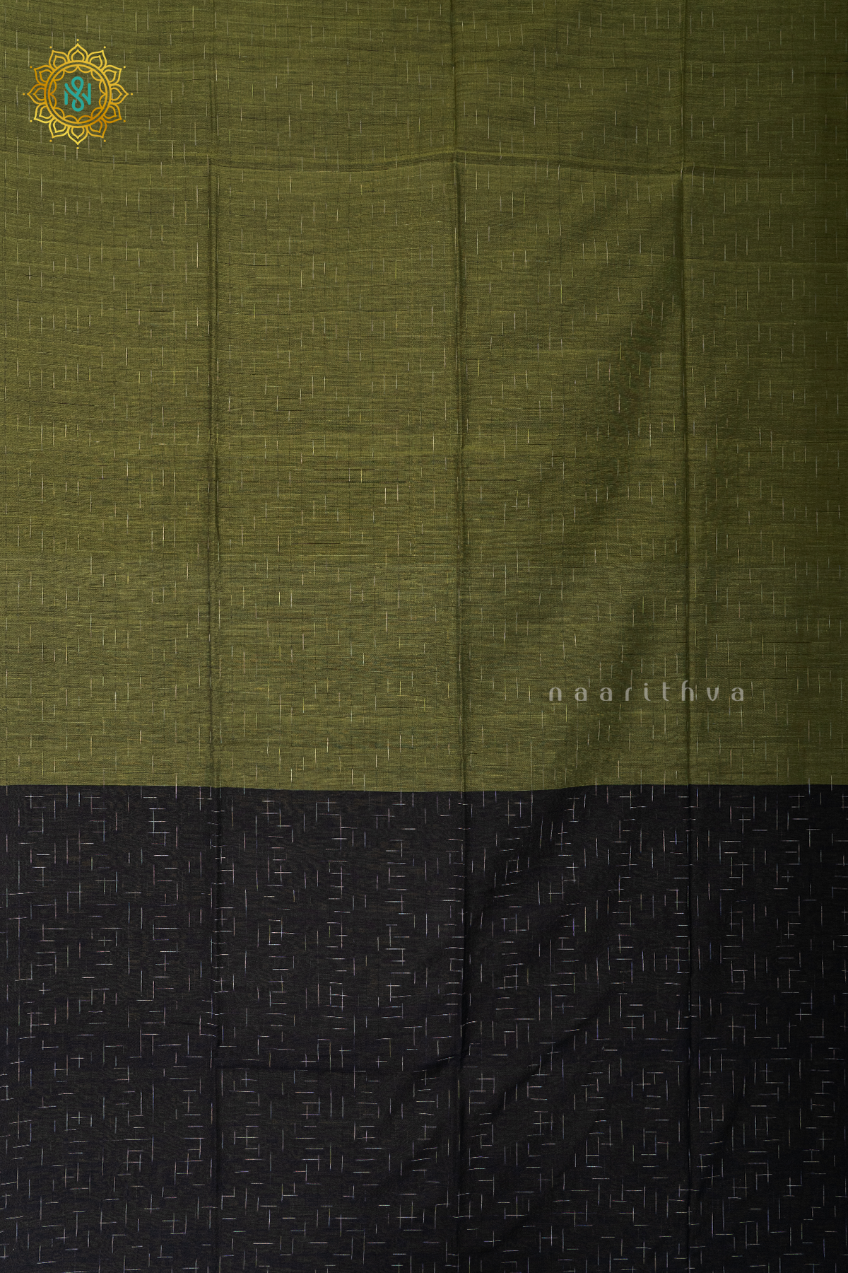 GREEN WITH BLACK - MUL COTTON