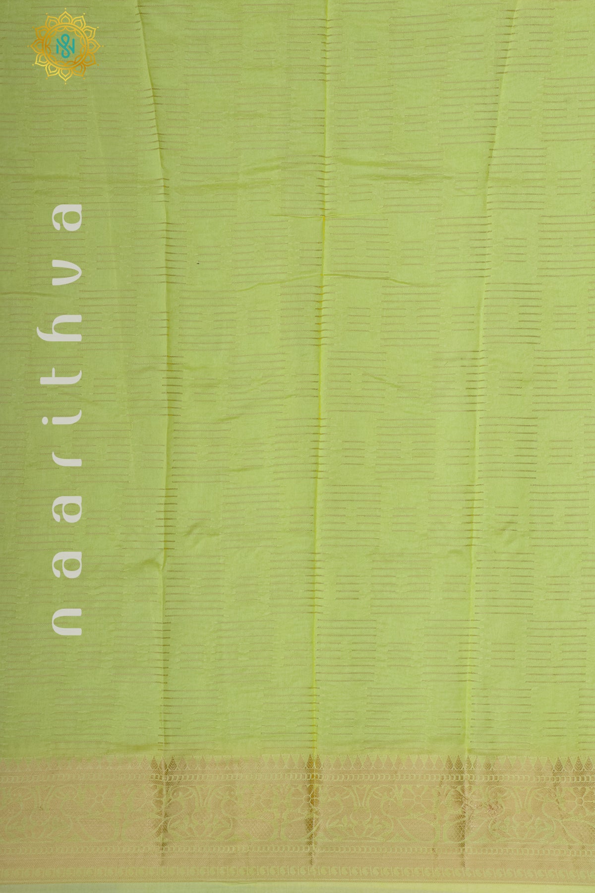 LEMON YELLOW WITH OLIVE GREEN - DOLA SILK