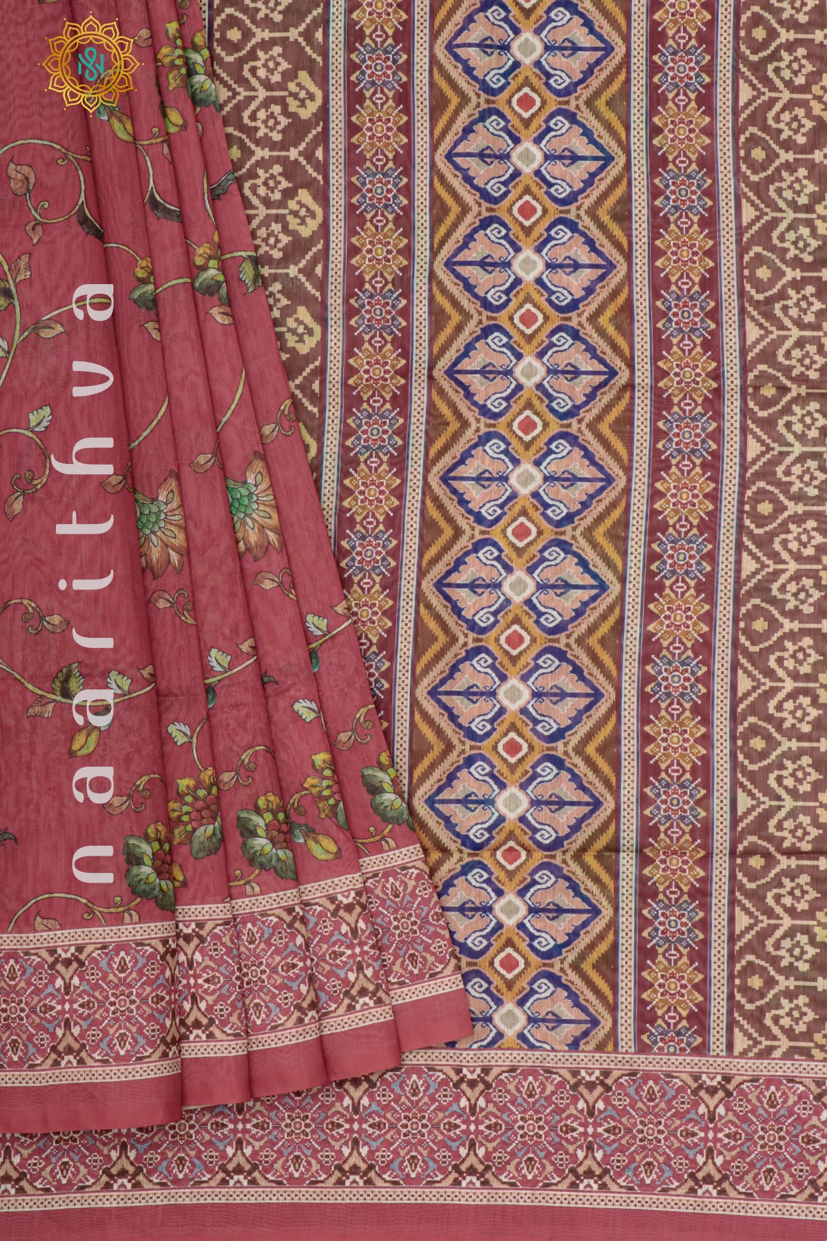 PEACHISH PINK - CHANDERI SILK COTTON