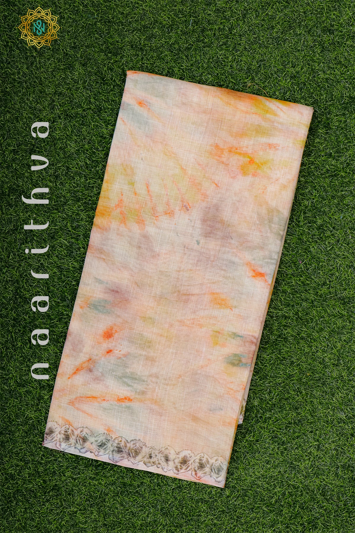 LIGHT ORANGE WITH BROWN - LINEN TISSUE