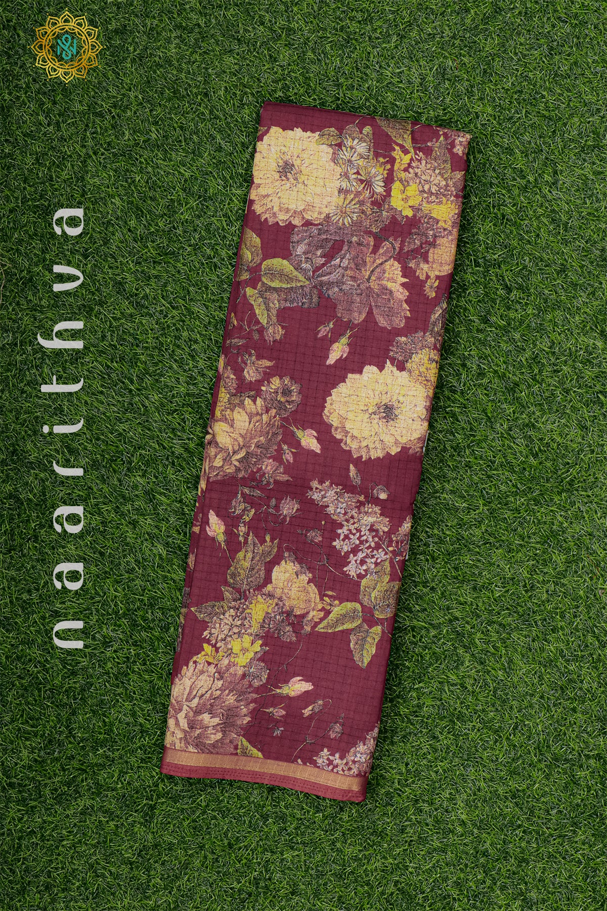 MAROON - SEMI TUSSAR SILK