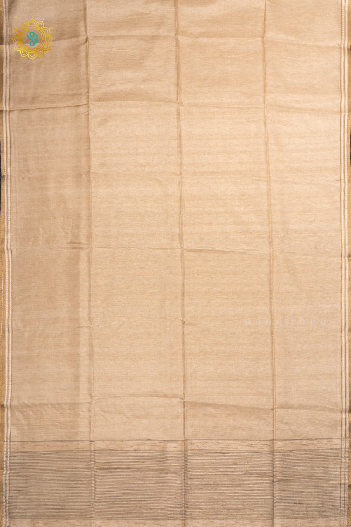 Off White - Semi Tussar Silk Saree Allover Plain Body with Thread Woven Border, Pallu and Blouse