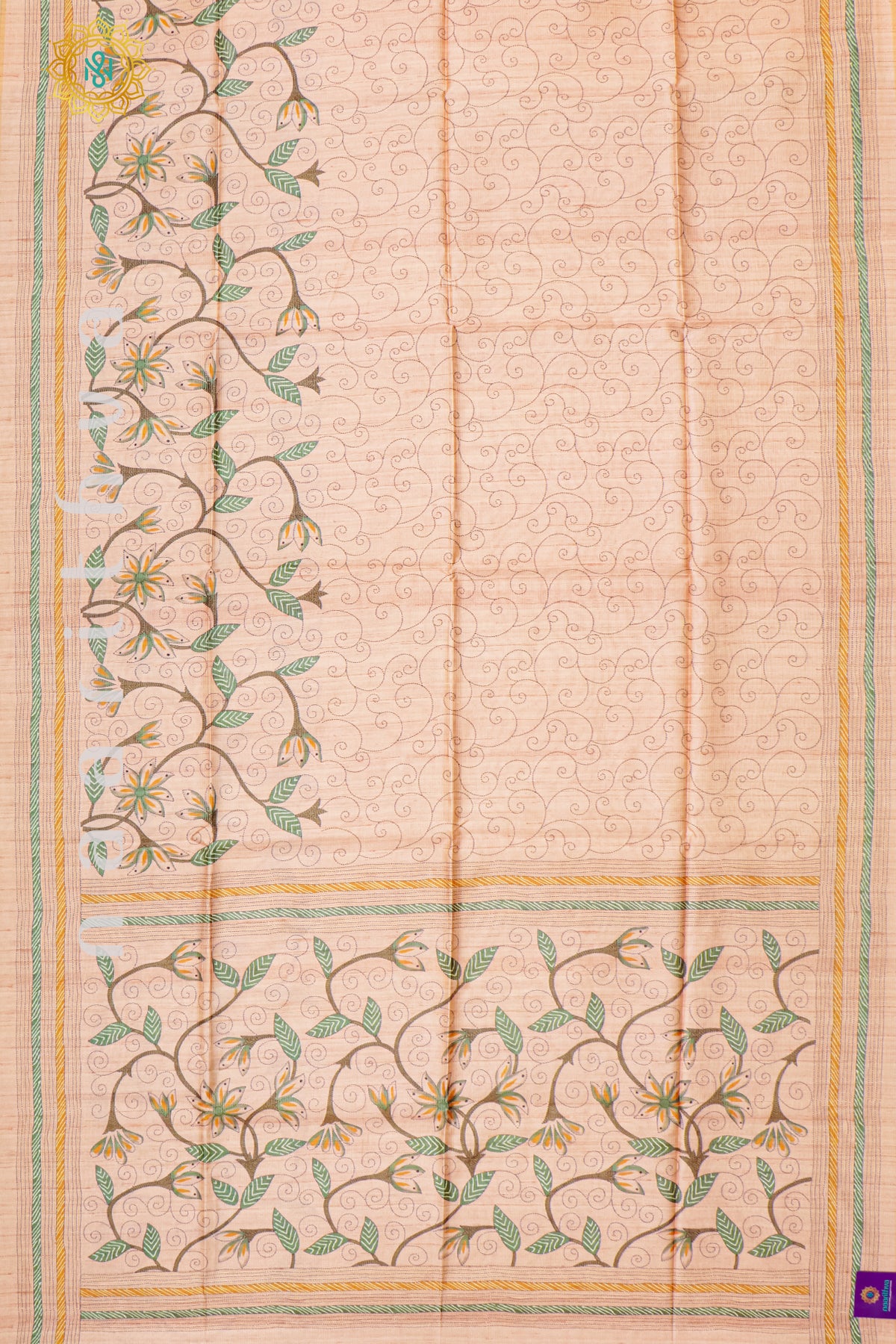 PEACH - SEMI TUSSAR SILK