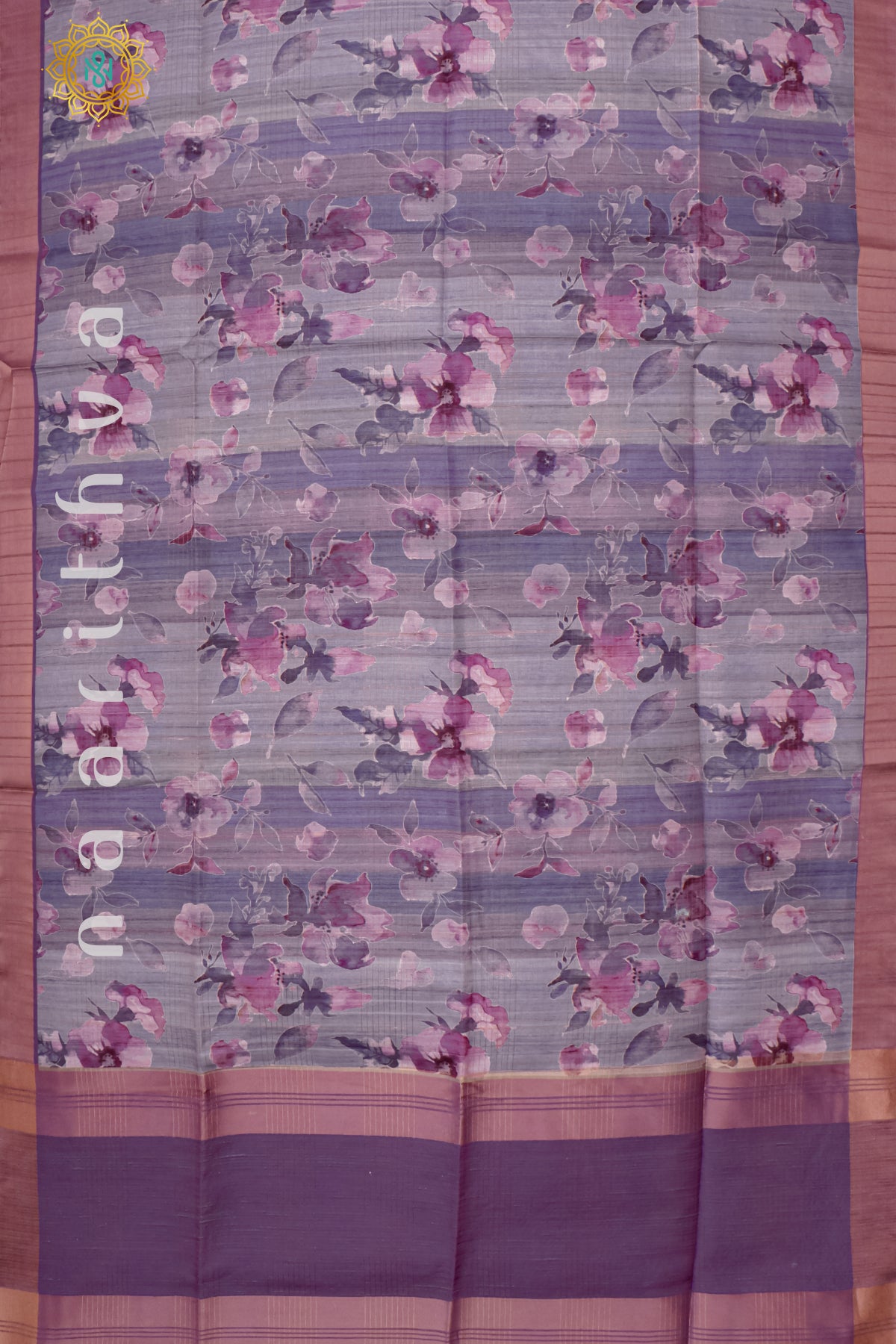 PURPLE - SEMI TUSSAR SILK