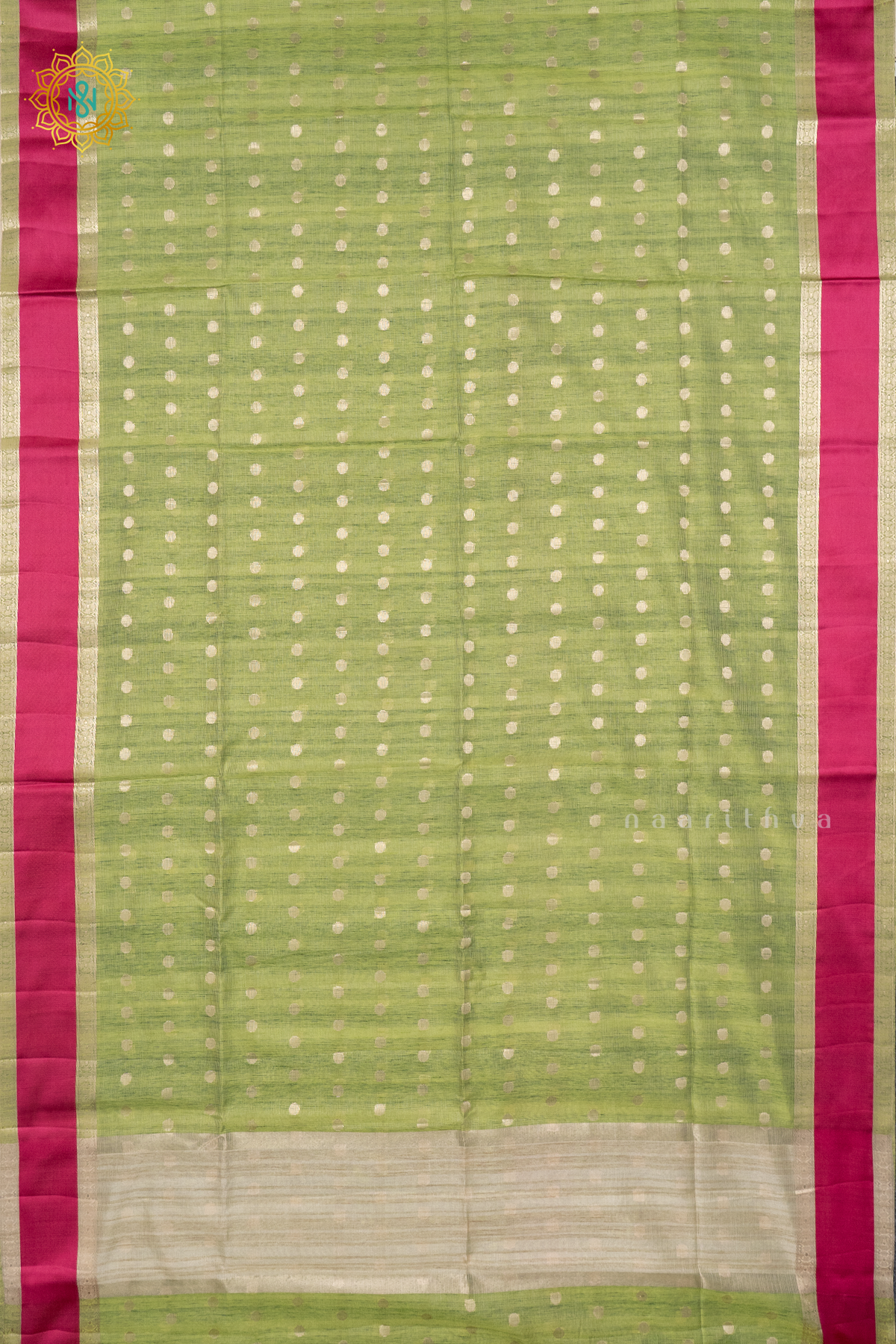 PARROT GREEN WITH PINK - KOTA COTTON