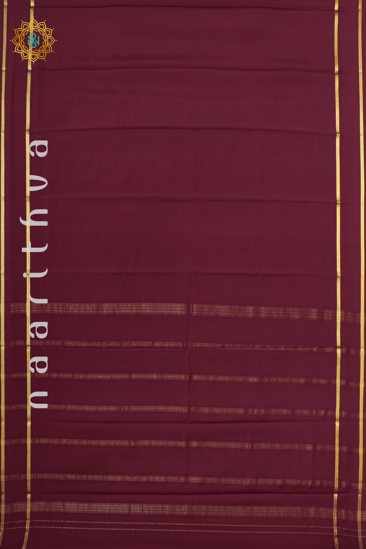 MAROON - PURE MYSORE CREPE SILK