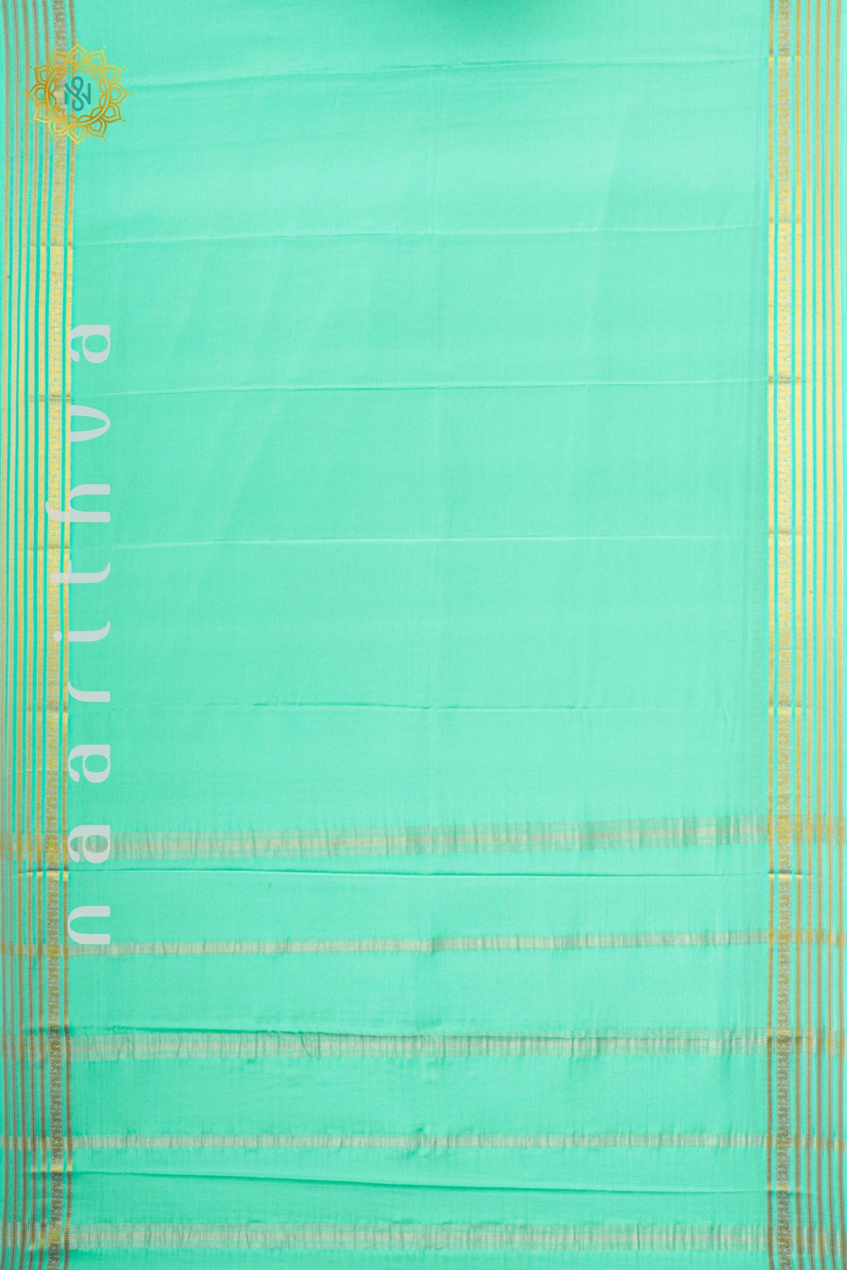 AQUA GREEN - PURE MYSORE CREPE SILK