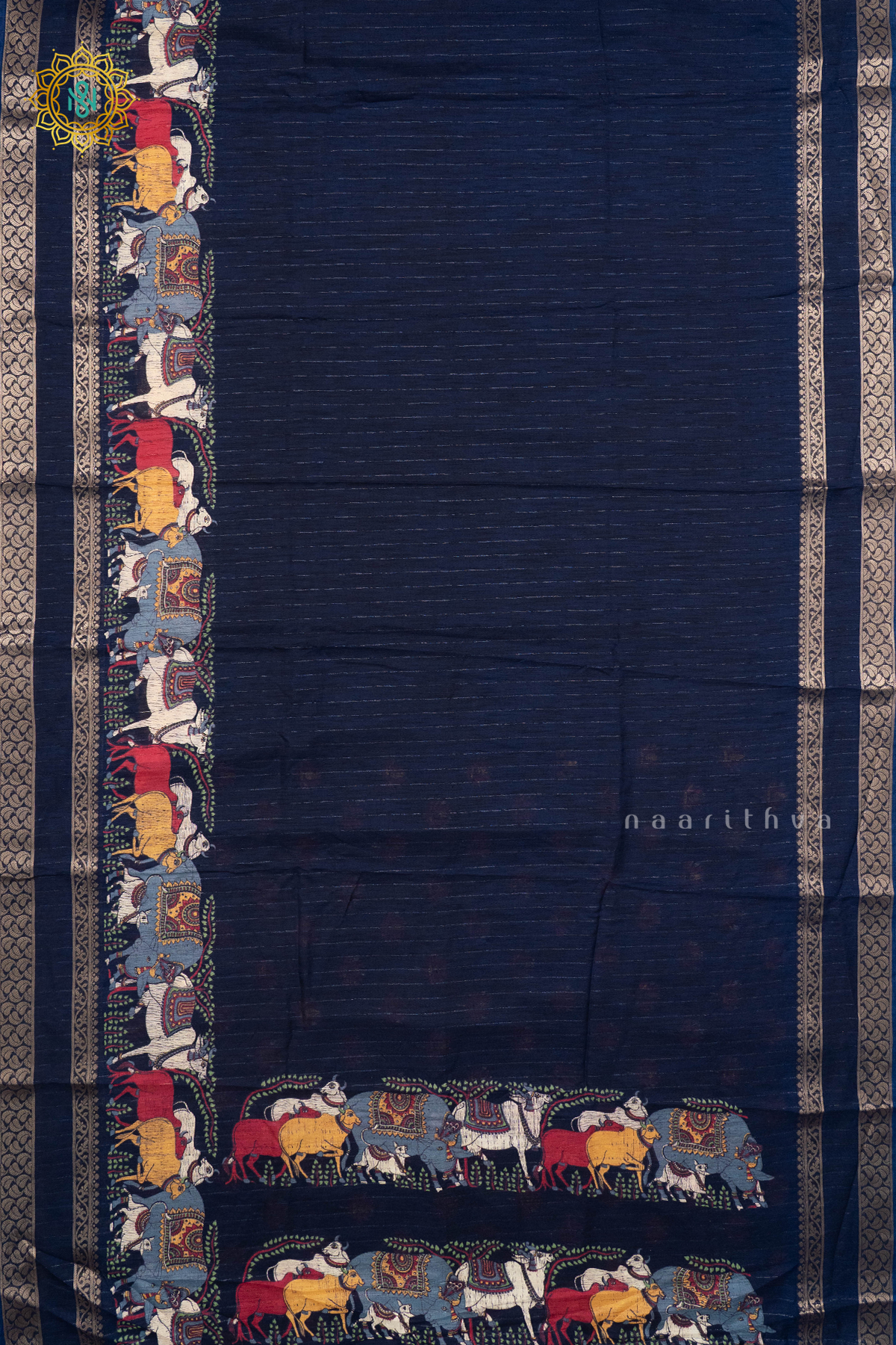 NAVY BLUE - JUTE COTTON