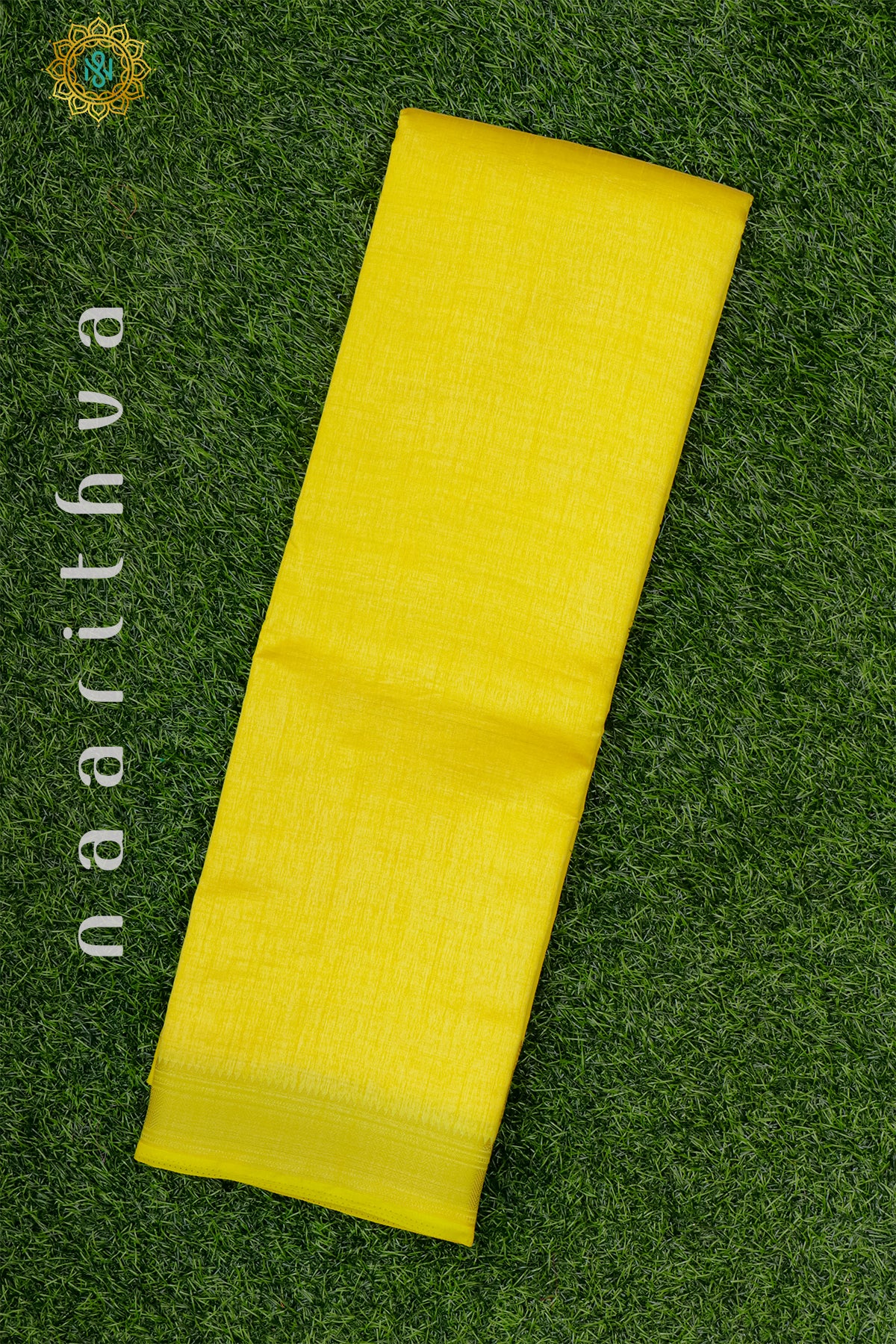 LEMON YELLOW - SEMI RAW SILK