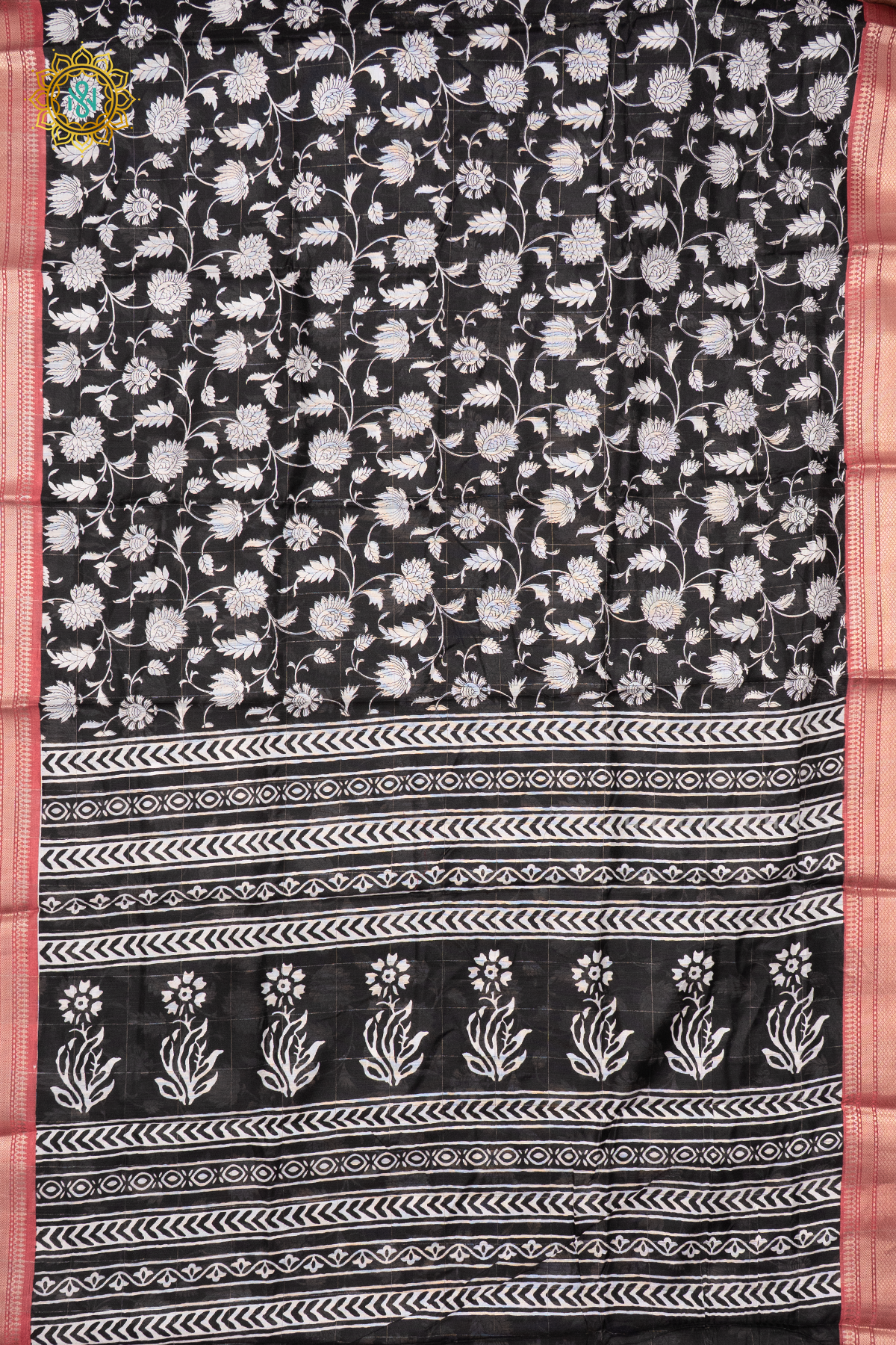 BLACK WITH PEACH - LINEN BY COTTON