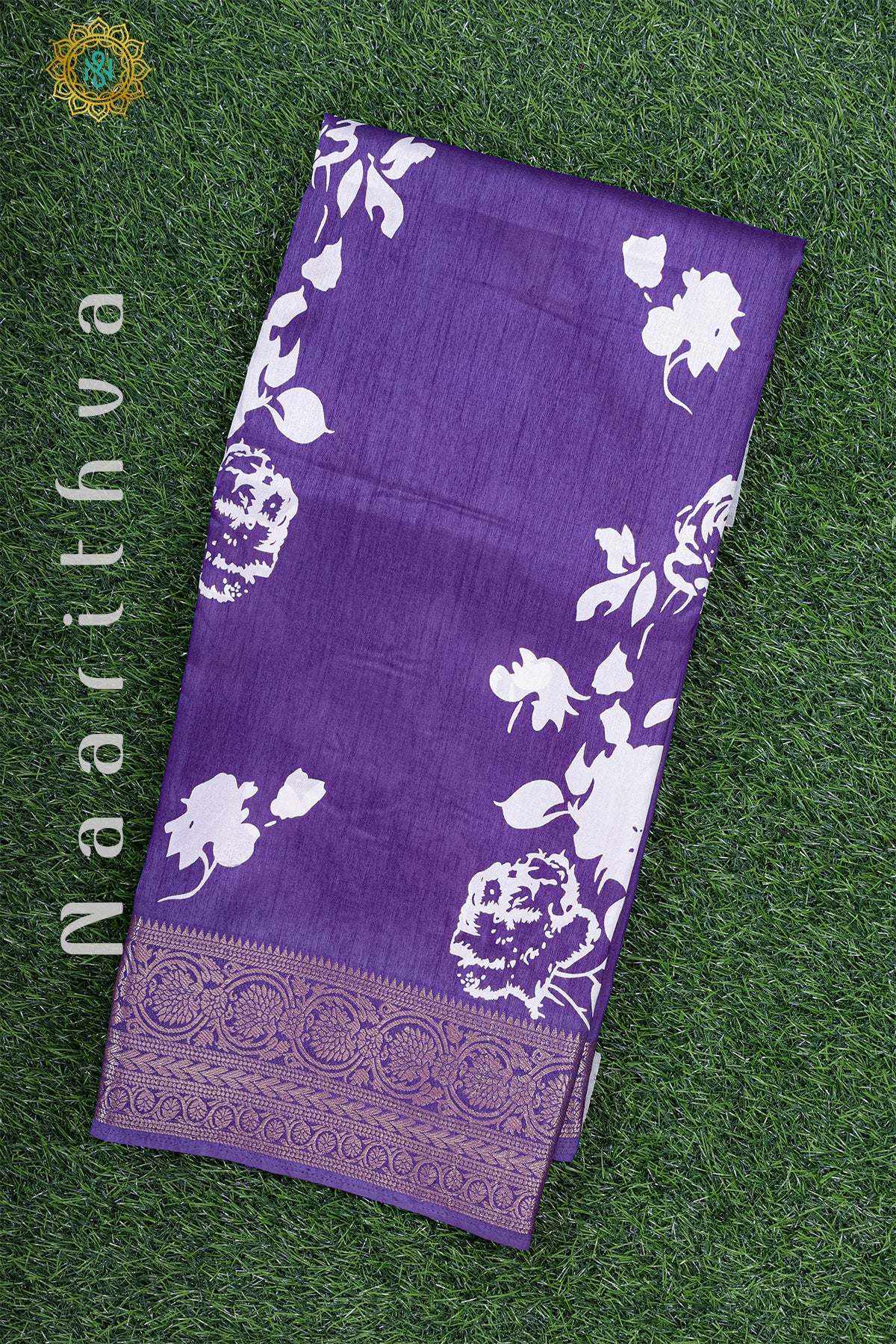 PURPLE - CASUAL WEAR PRINTED BUTTER CREPE