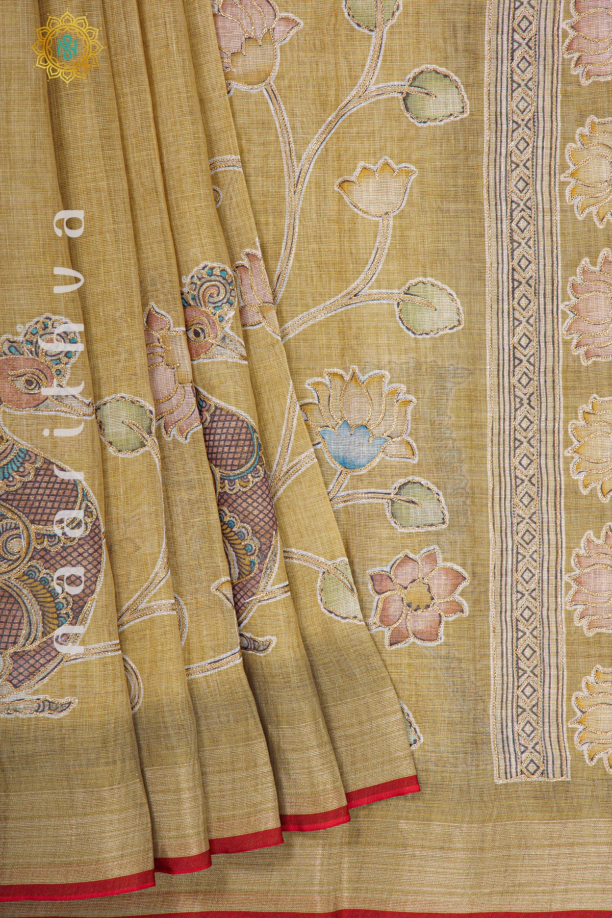 MUSTARD - KALAMKARI LINEN TISSUE