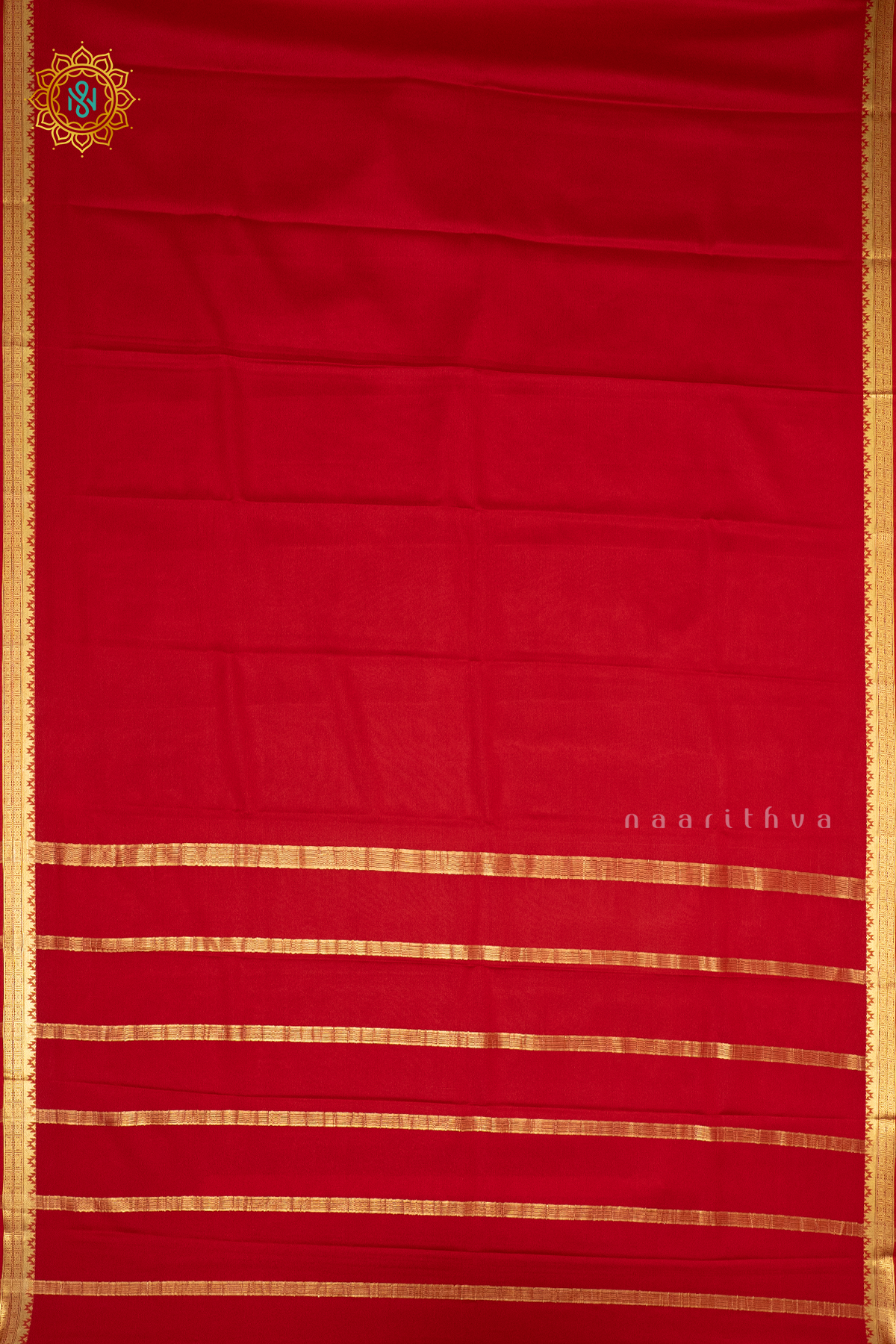 RED - PURE MYSORE CREPE SILK
