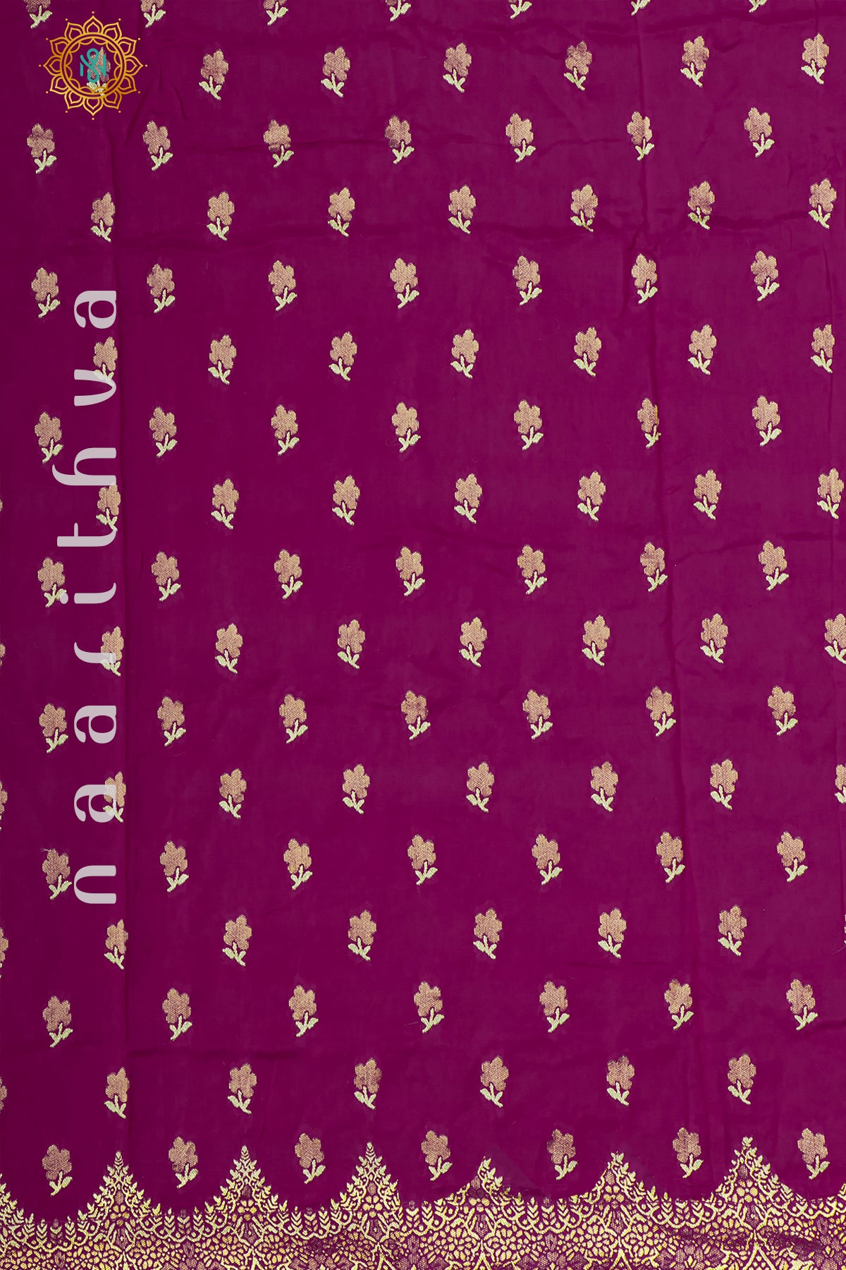 MAGENTA WITH TEAL BLUE - DOLA SILK