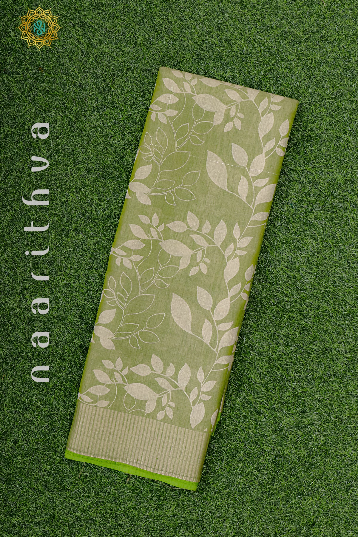 PARROT GREEN - TISSUE SAREE