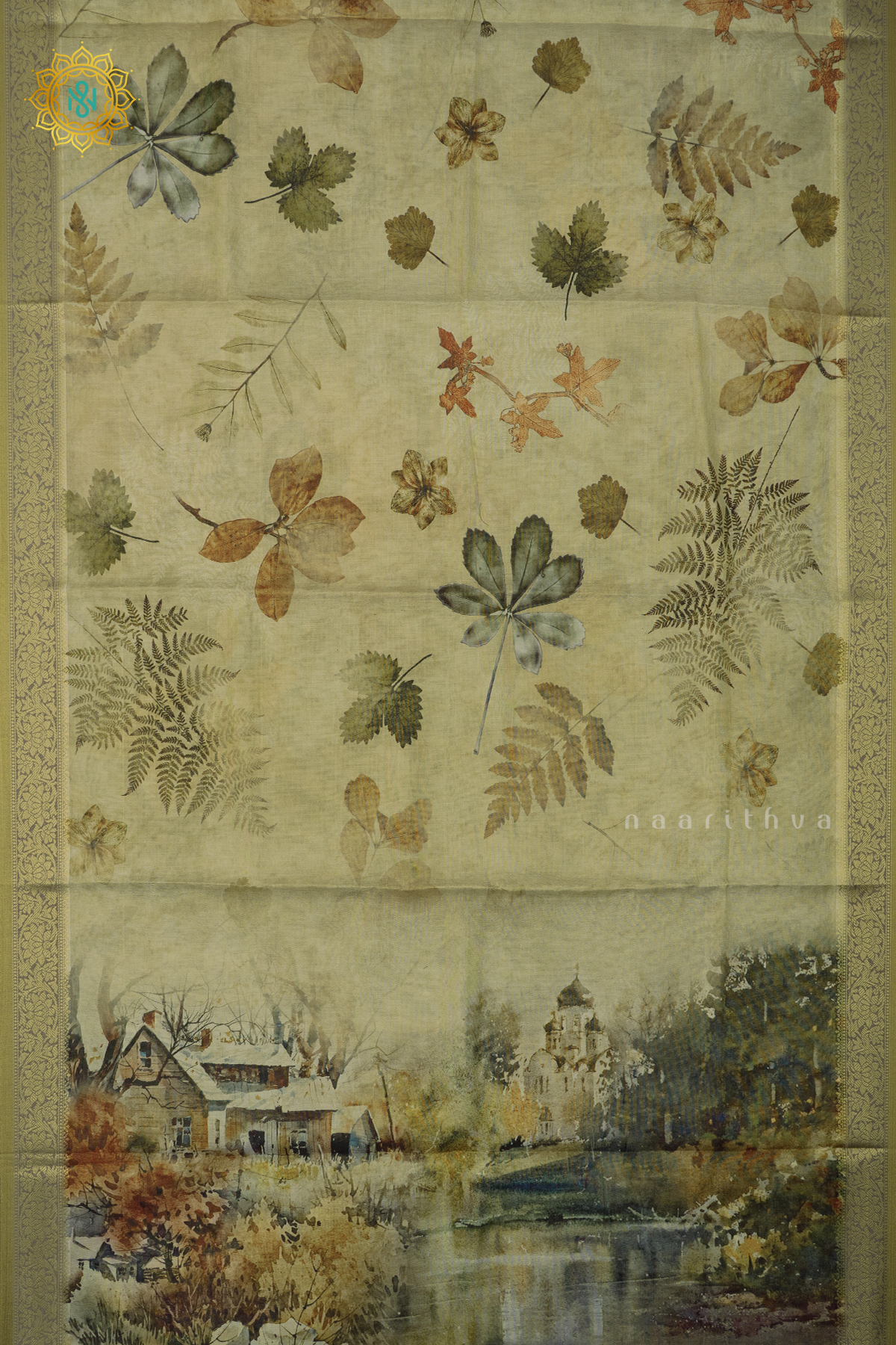 LIGHT GREEN WITH BOTTLE GREEN - LINEN TISSUE